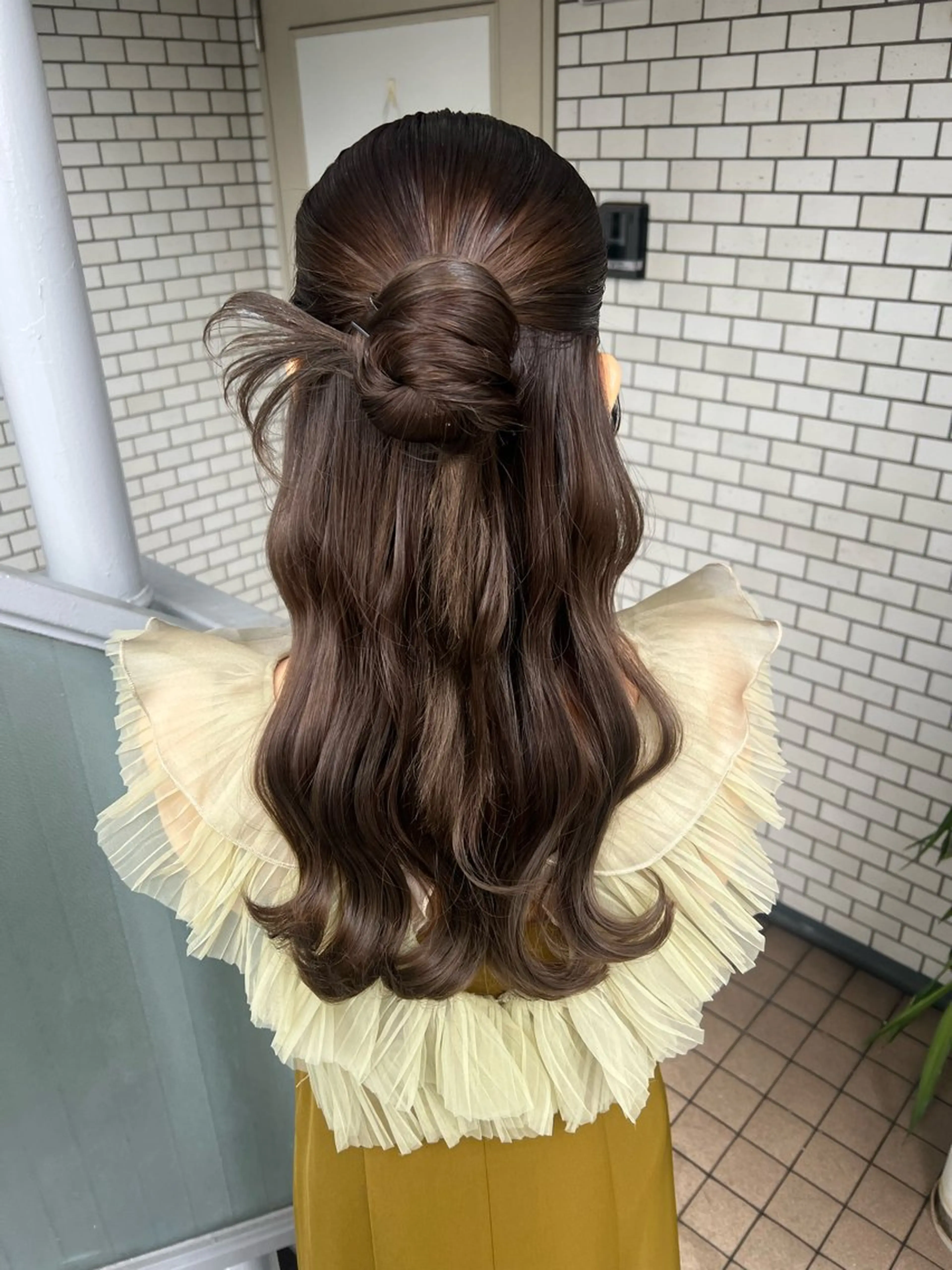 ヘアアレンジ ハーフアップ ヘアセット 大人可愛いヘアメイク 💋🧚‍♀️しずかのヘアスタイル
