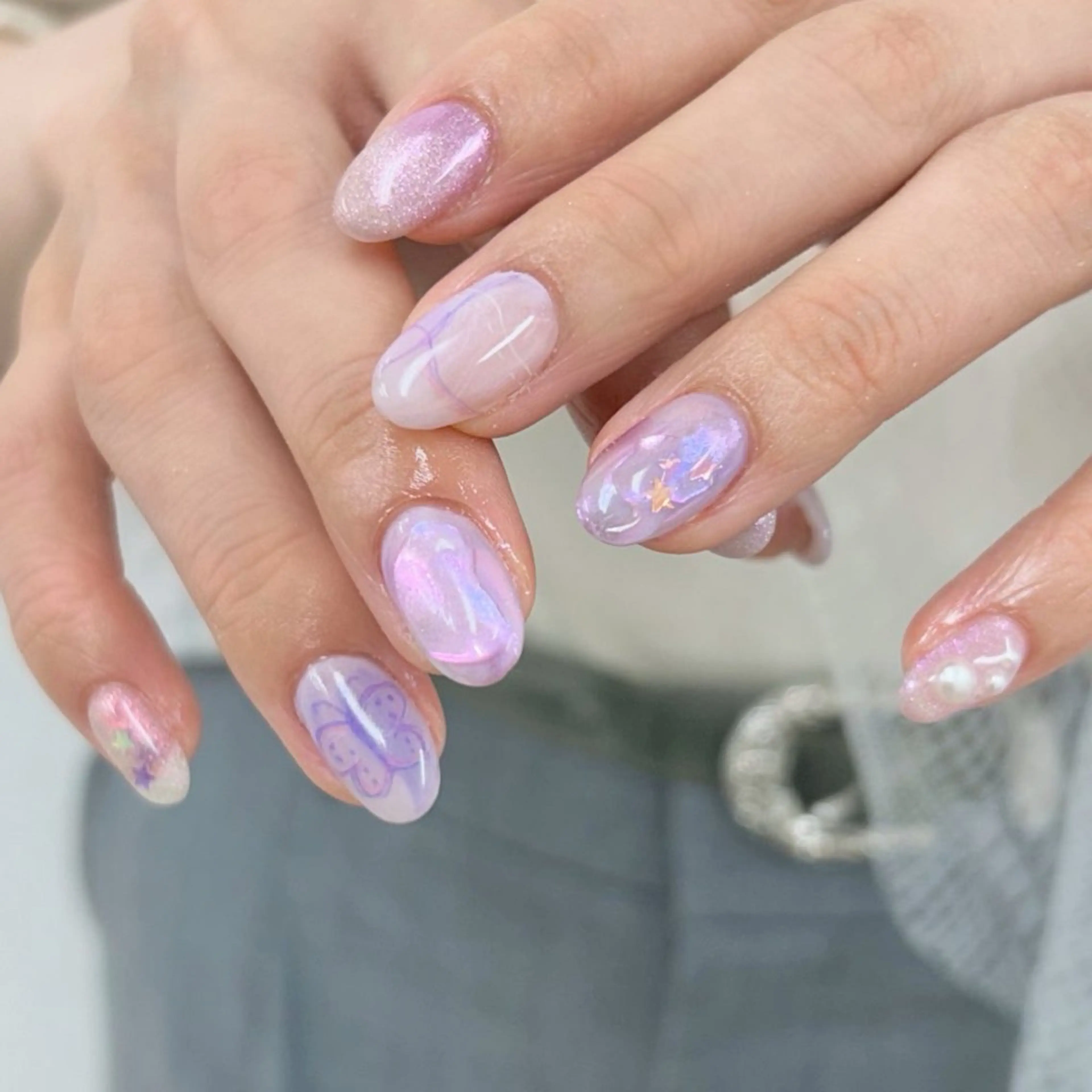ネイル 氷ネイル・うるうるネイル raku  nail 浦和店 【ラクネイル】所属・m Natsume.のネイルデザイン