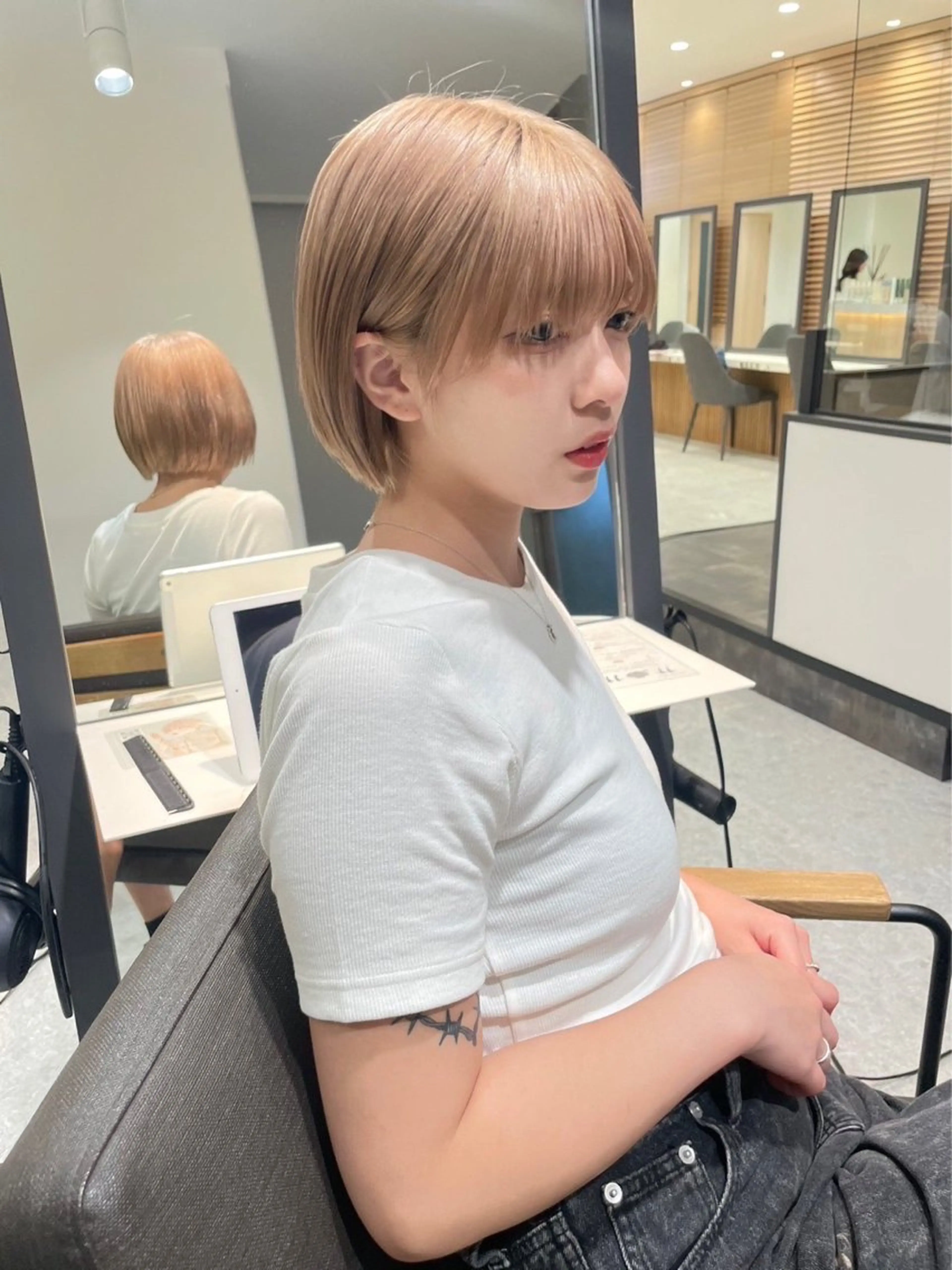 ショート ヘアカラー トリートメント Aster by One Bloom所属・Aster れおん💡⠜のヘアスタイル