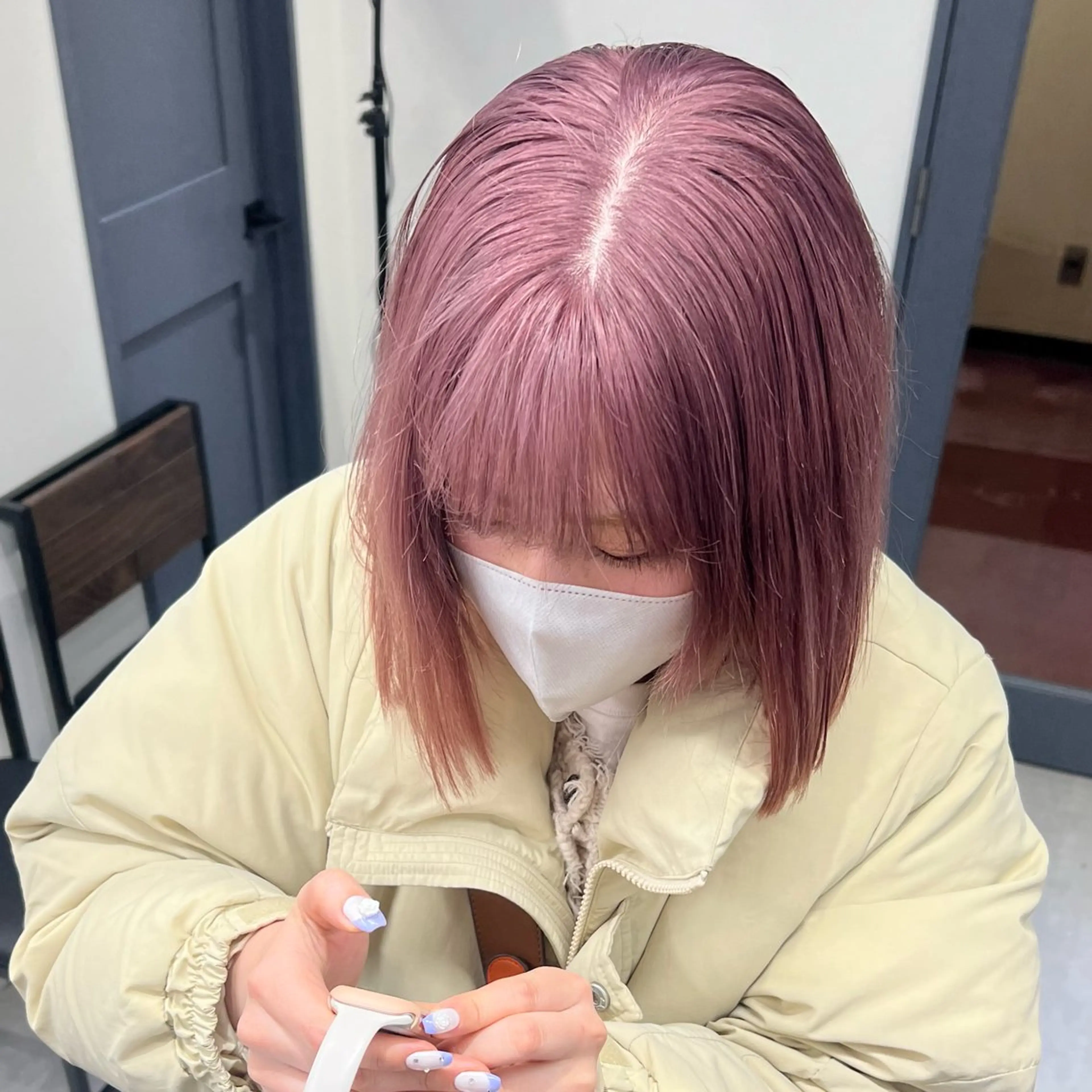 ショート カラー ベージュカラー ブリーチ 透明感カラー デザインカラー ダブルカラー カットモデル募集 八王子/kyocoのヘアスタイル