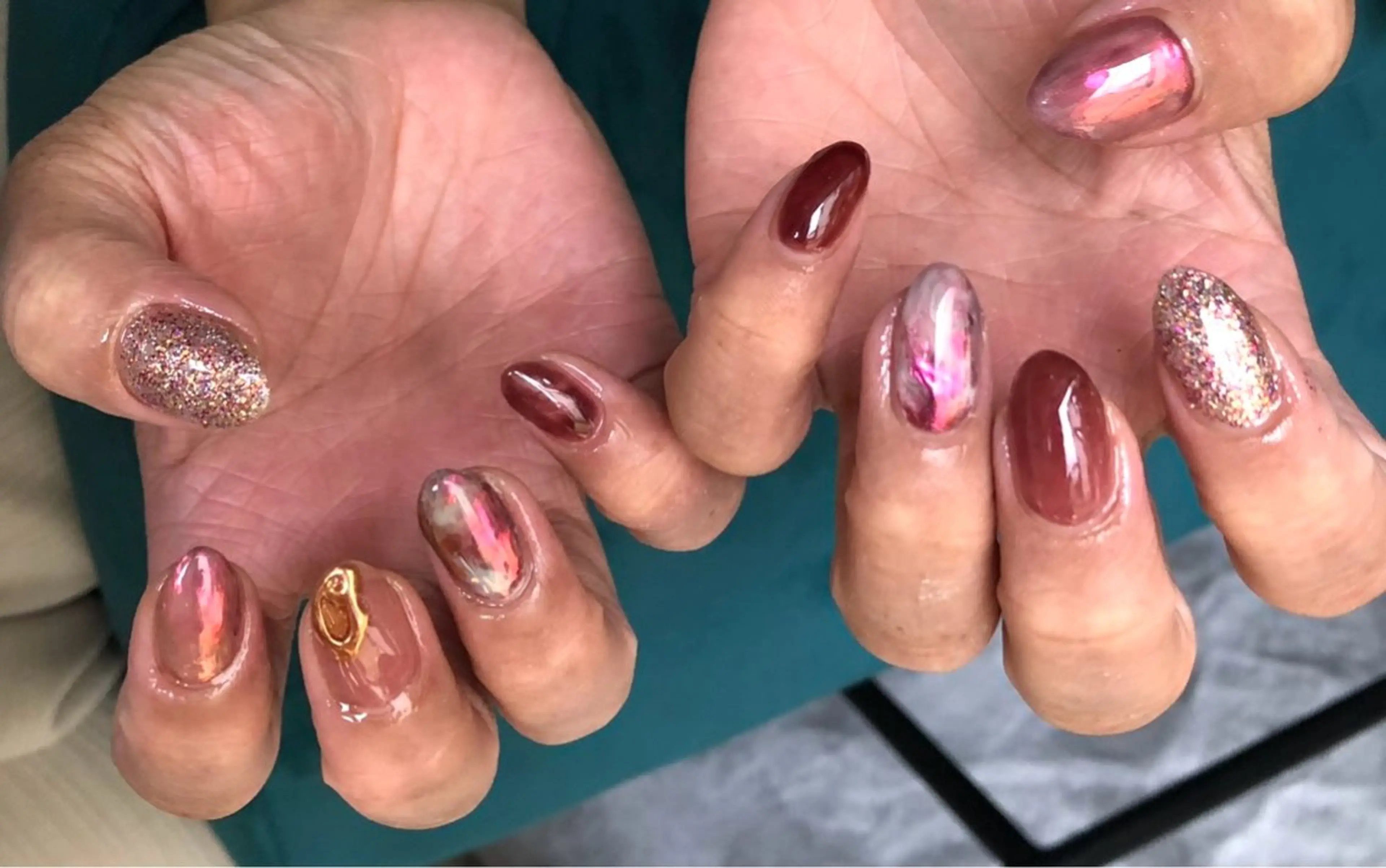 持ち込みネイルコース¥7000ベースPara gel 使用の写真