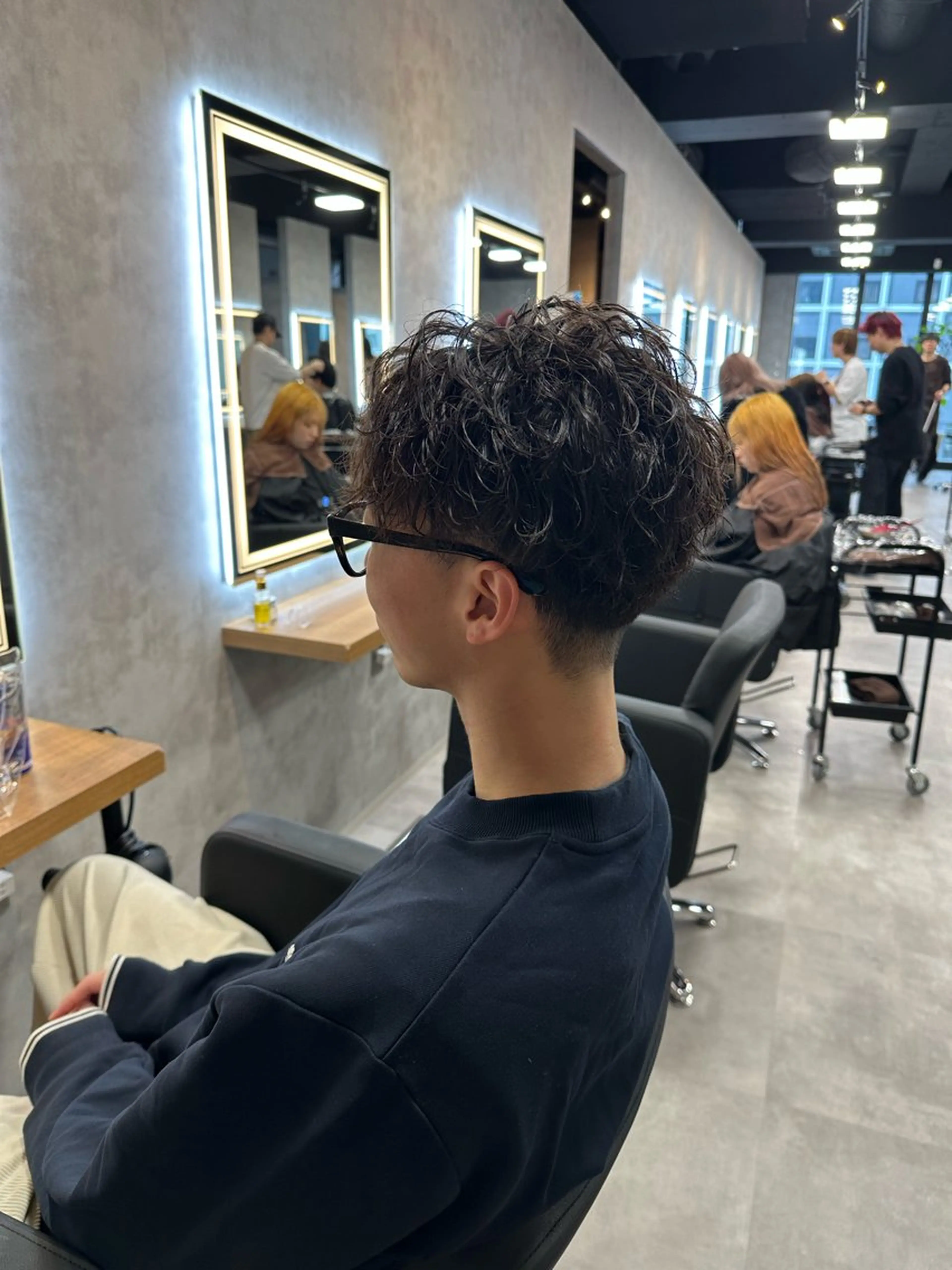 ショート パーマ メンズ 波巻きパーマ カット パーマ 札幌メンズヘア指名 No.1光👑👑のヘアスタイル