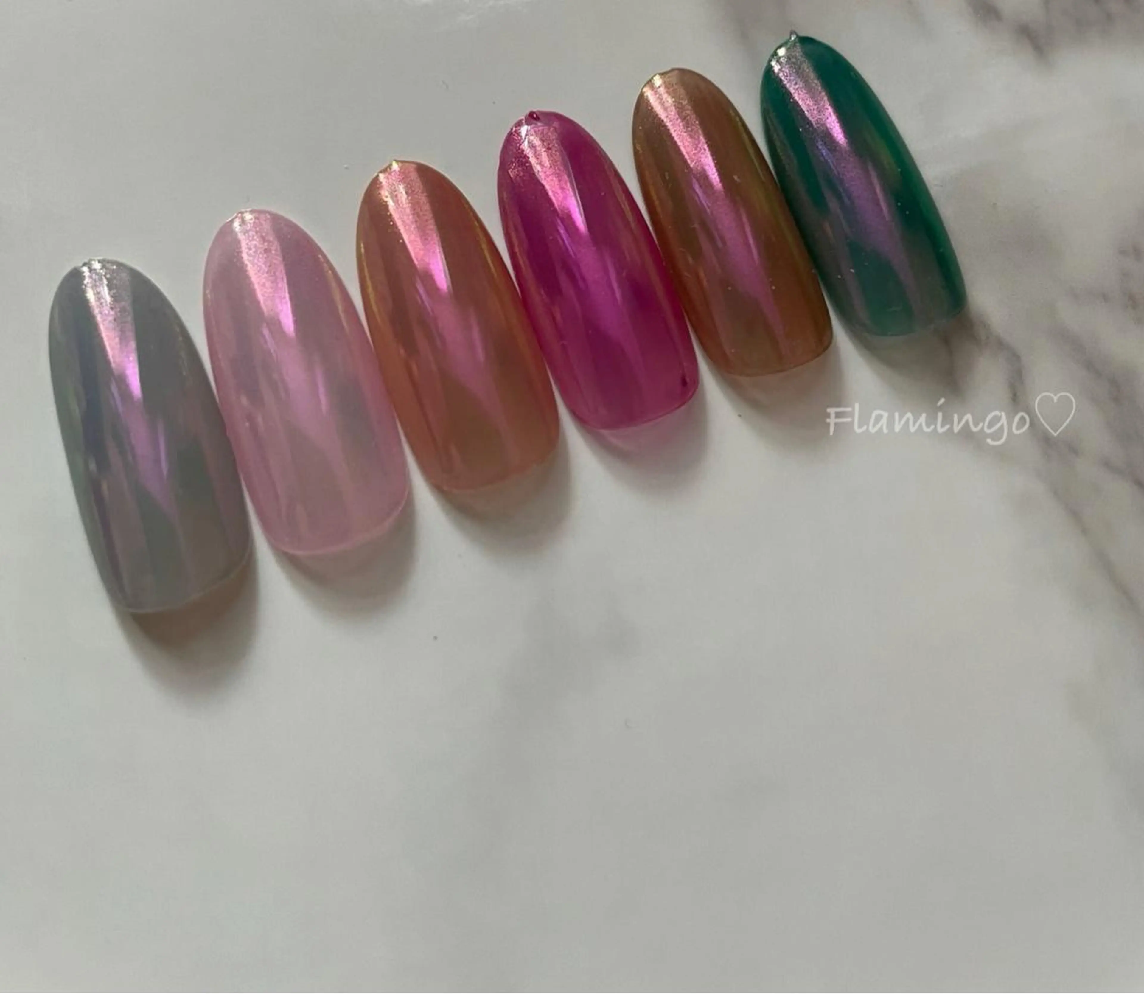 ネイル ジェルネイル ミラーネイル ニュアンスネイル ワンカラーネイル シンプルネイル シンプル／上品／爪育 ☺︎Flamingoのネイルデザイン