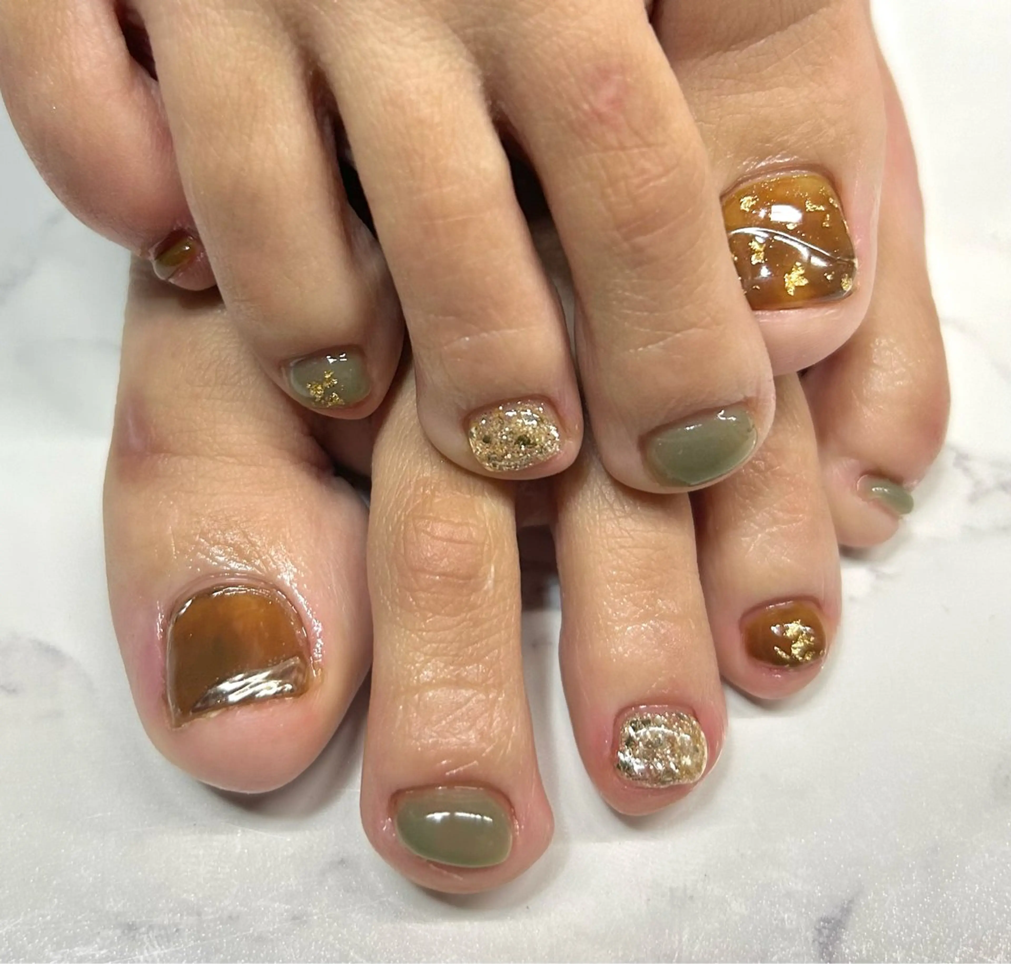 ネイル フットネイル one nailsalonのネイルデザイン