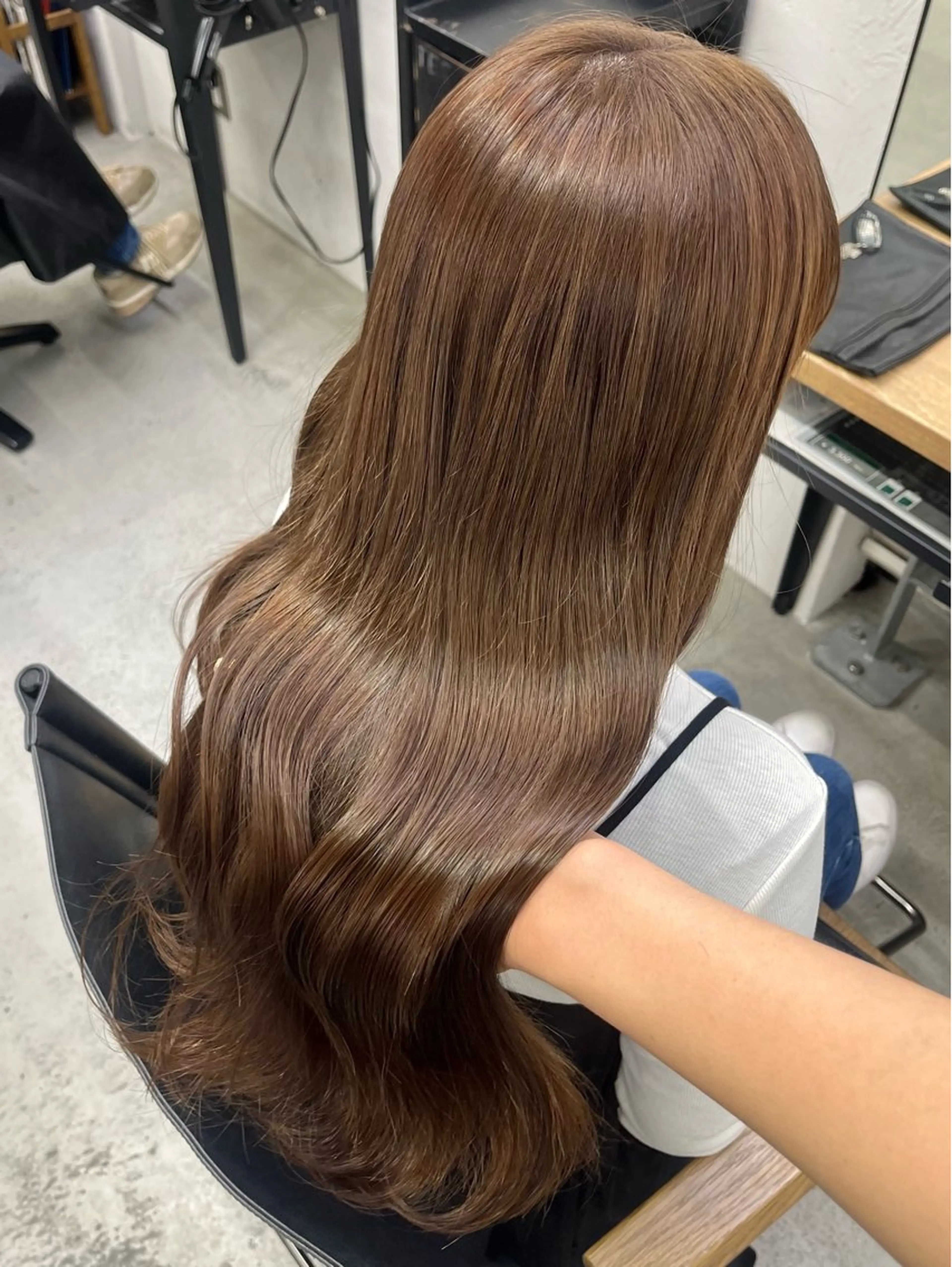 ロング カラー ヘアアレンジ ベージュカラー ブリーチ ダブルカラー ブリーチなしカラー ヘアカラー 🫧透明感カラー/ ナルハ🫧のヘアスタイル