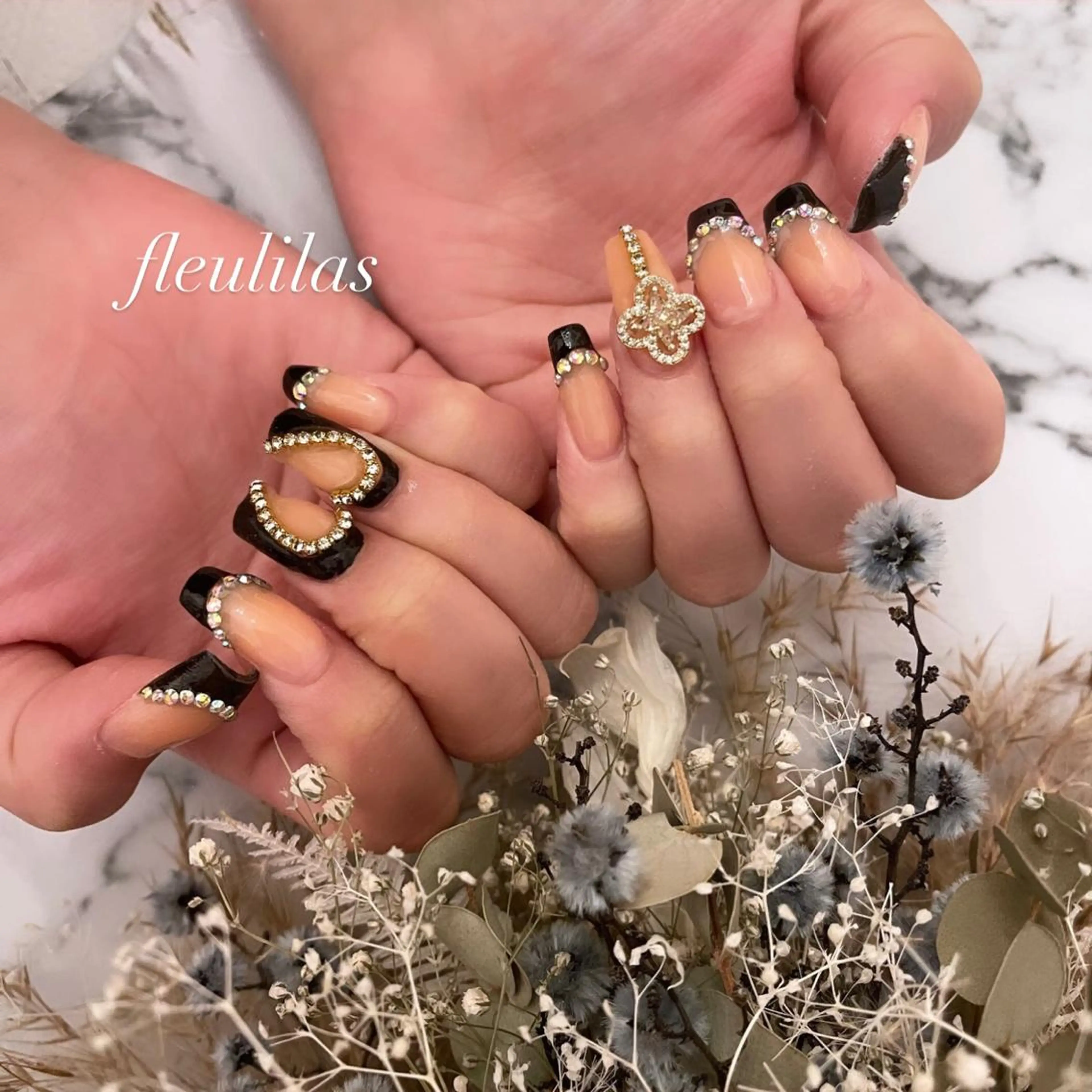 ネイル フレンチネイル ハート キラキラネイル fleulilas 松葉のその他イメージ