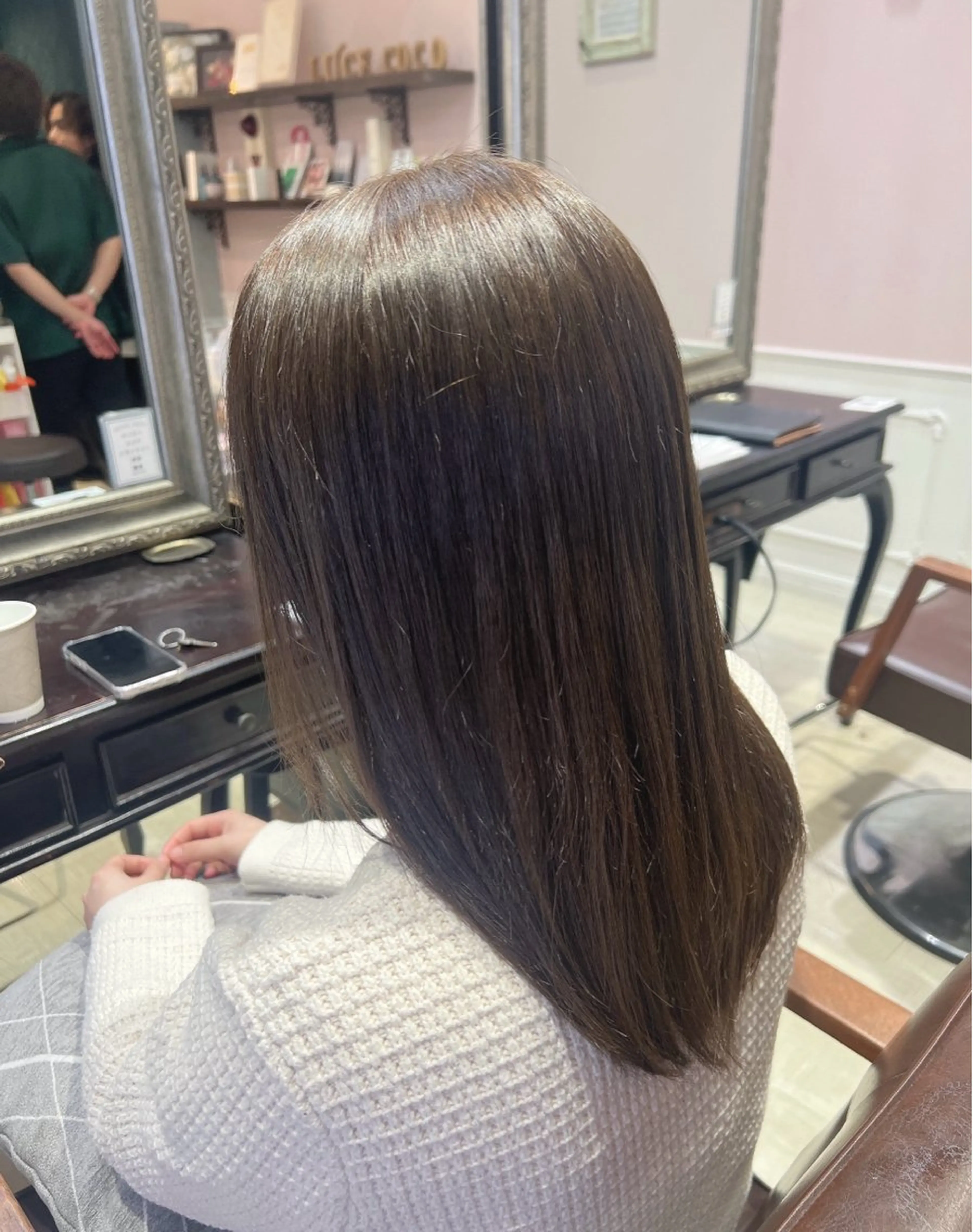 セミロング カラー ヘアカラー 柔らかい透明感カラー 🫧ゆうしん/高宮のヘアスタイル