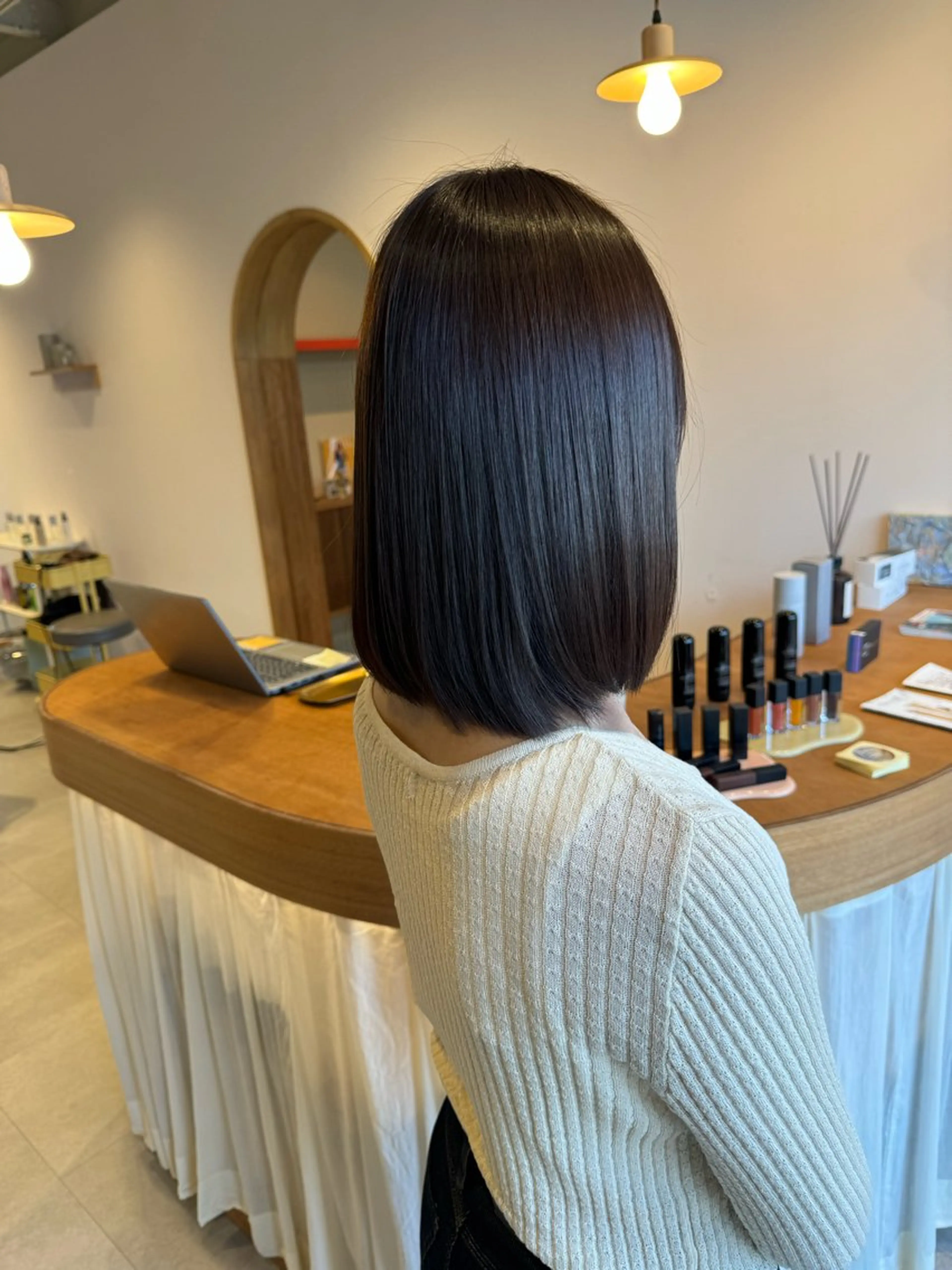 ミディアム カラー カット ヘアカラー トリートメント レイヤー/ボブパーマ /垢抜け/タクミのヘアスタイル