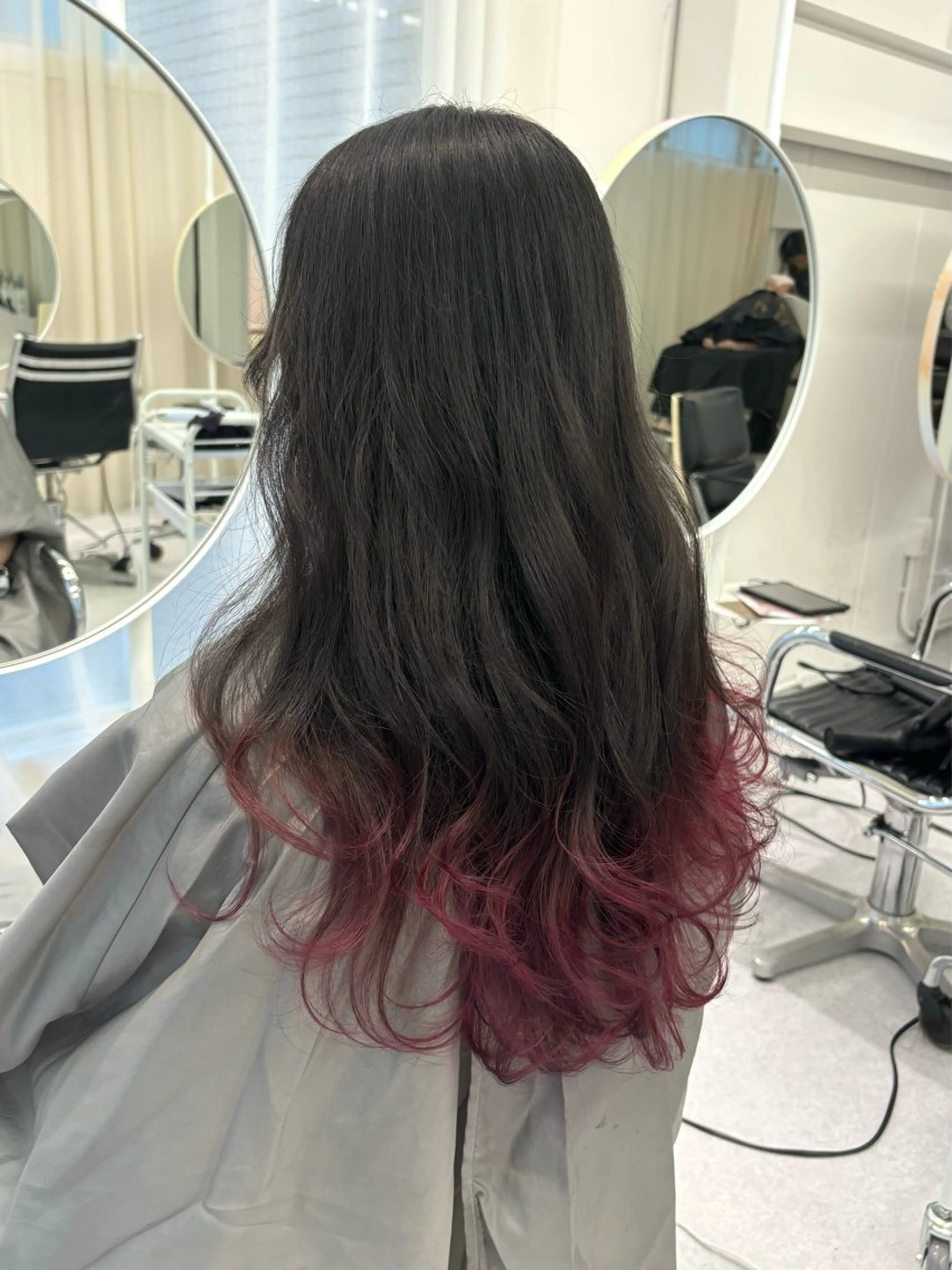 ロング ヘアカラー トリートメント 韓国レイヤー/ヘア カラー🎀ayamiのヘアスタイル