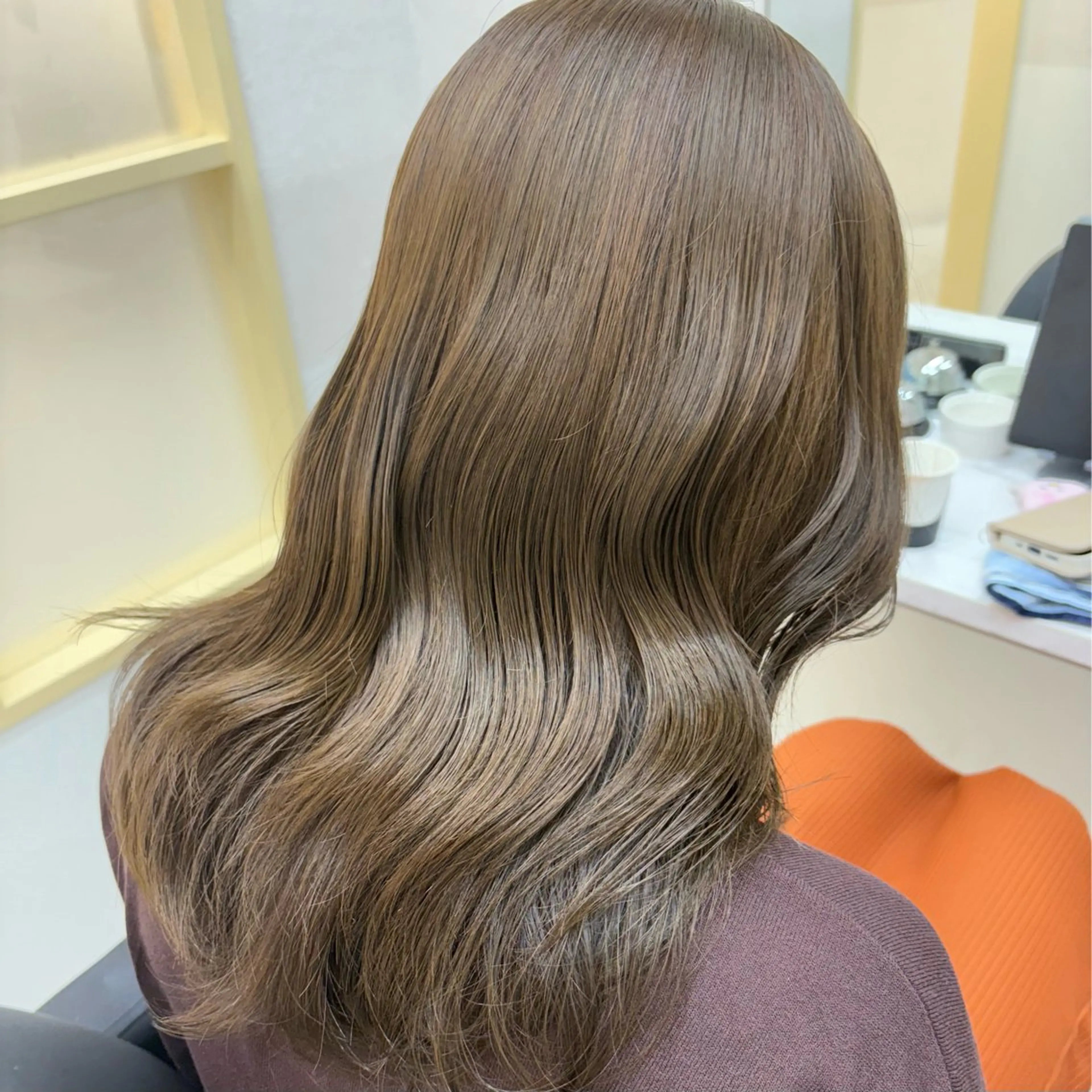 ミディアム カラー ヘアカラー トリートメント SAKURA 艶カラー/ヘアセットのヘアスタイル