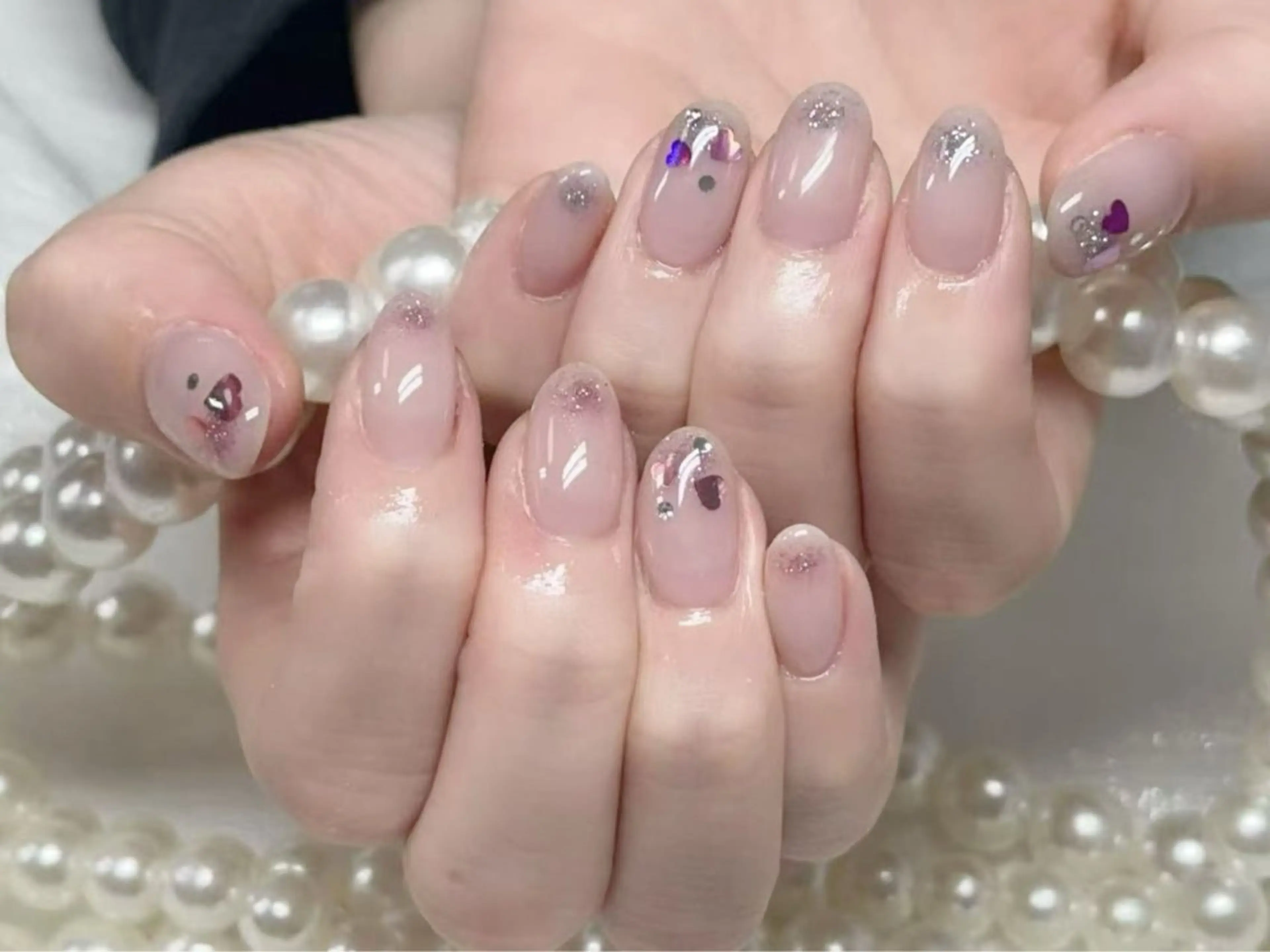 ネイル クリアネイル 成人式 フラッシュネイル フットネイル フレンチネイル 💫KASUMI 💅のネイルデザイン