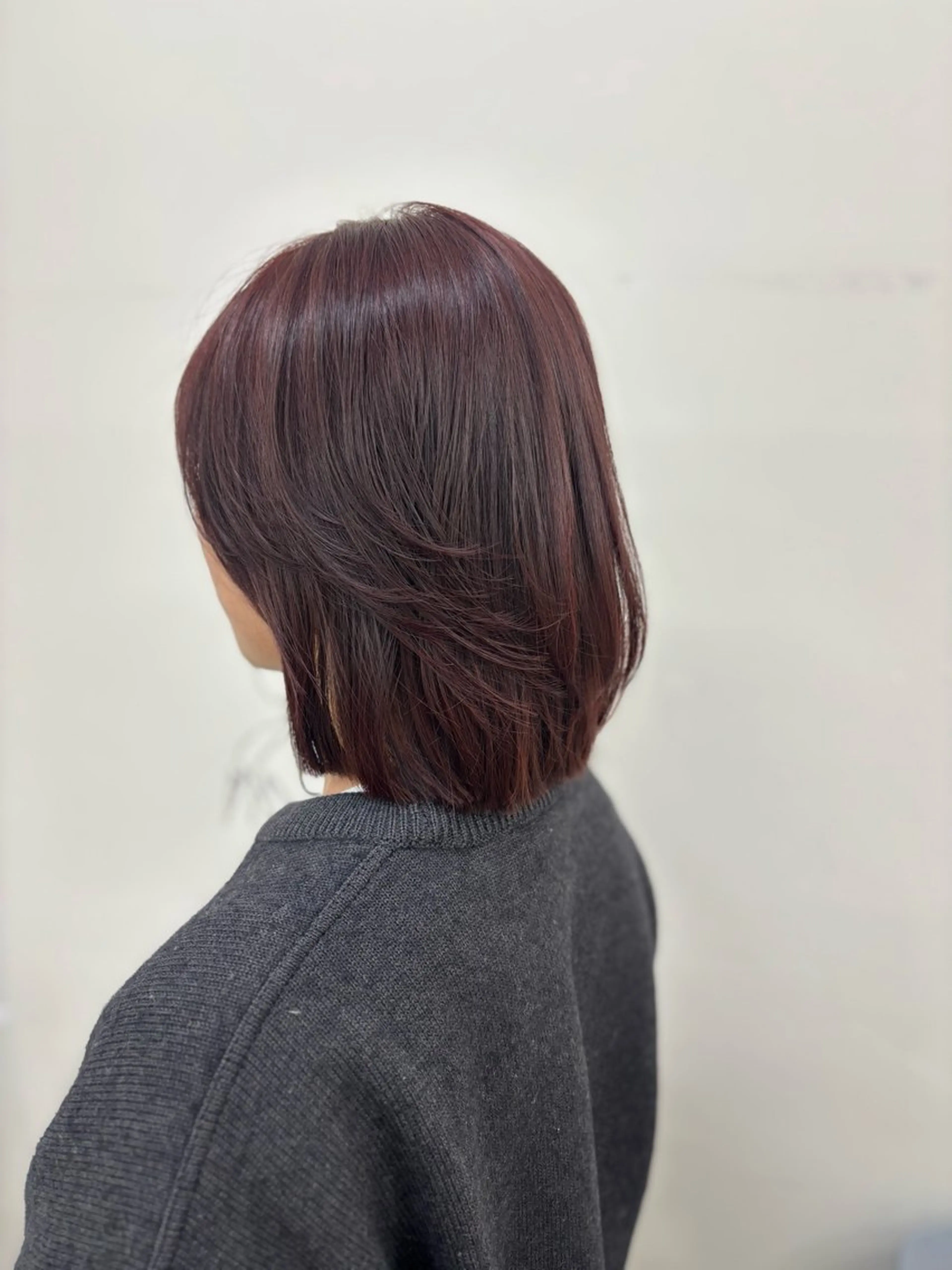 ミディアム カラー カット ヘアカラー トリートメント 似合わせ美髪ヘア✨ 天王寺.阿倍野🌈のヘアスタイル