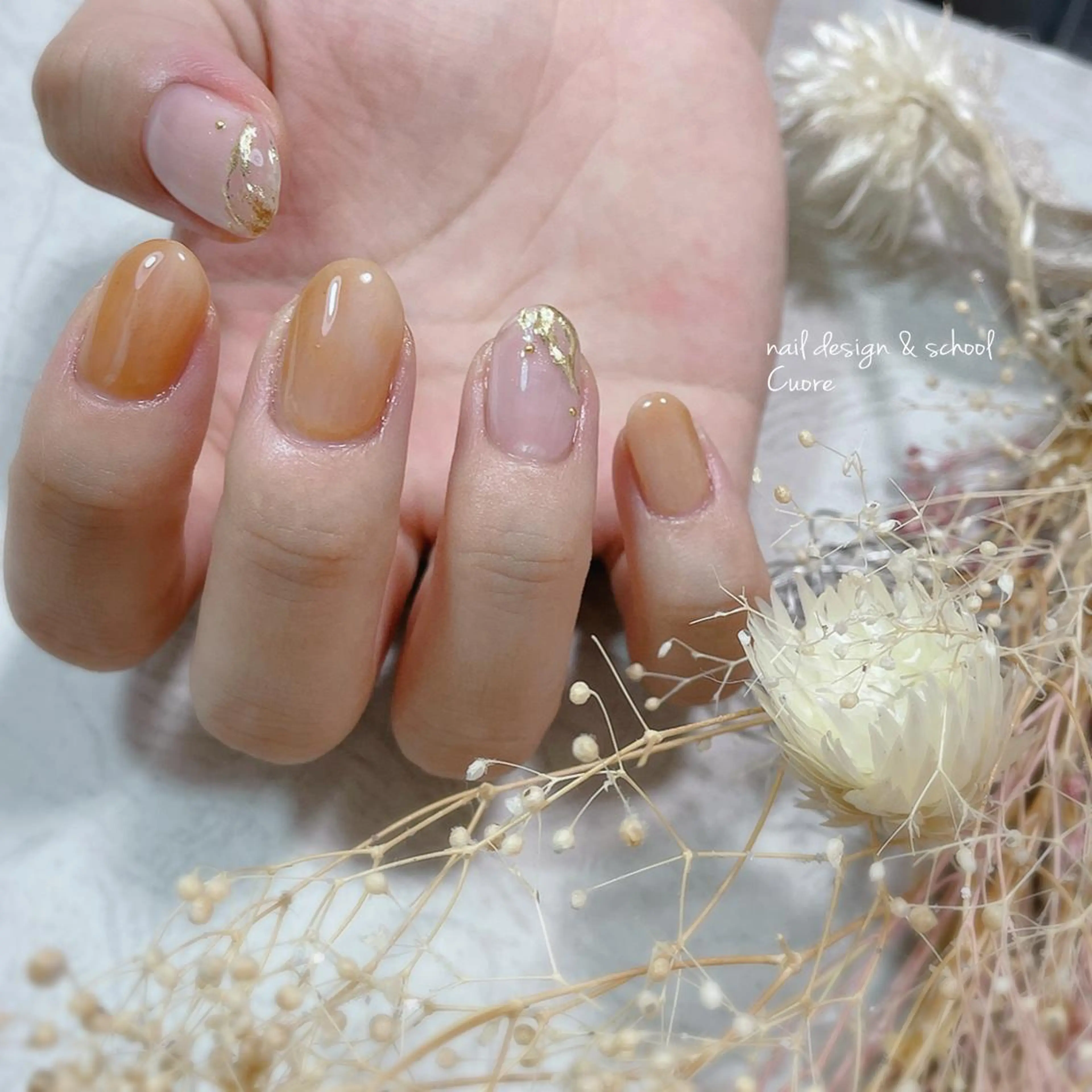 ネイル アートネイル ジェルネイル ニュアンスネイル シンプルネイル 春ネイル Cuore谷岡紗妃/ 宮崎台のネイルデザイン