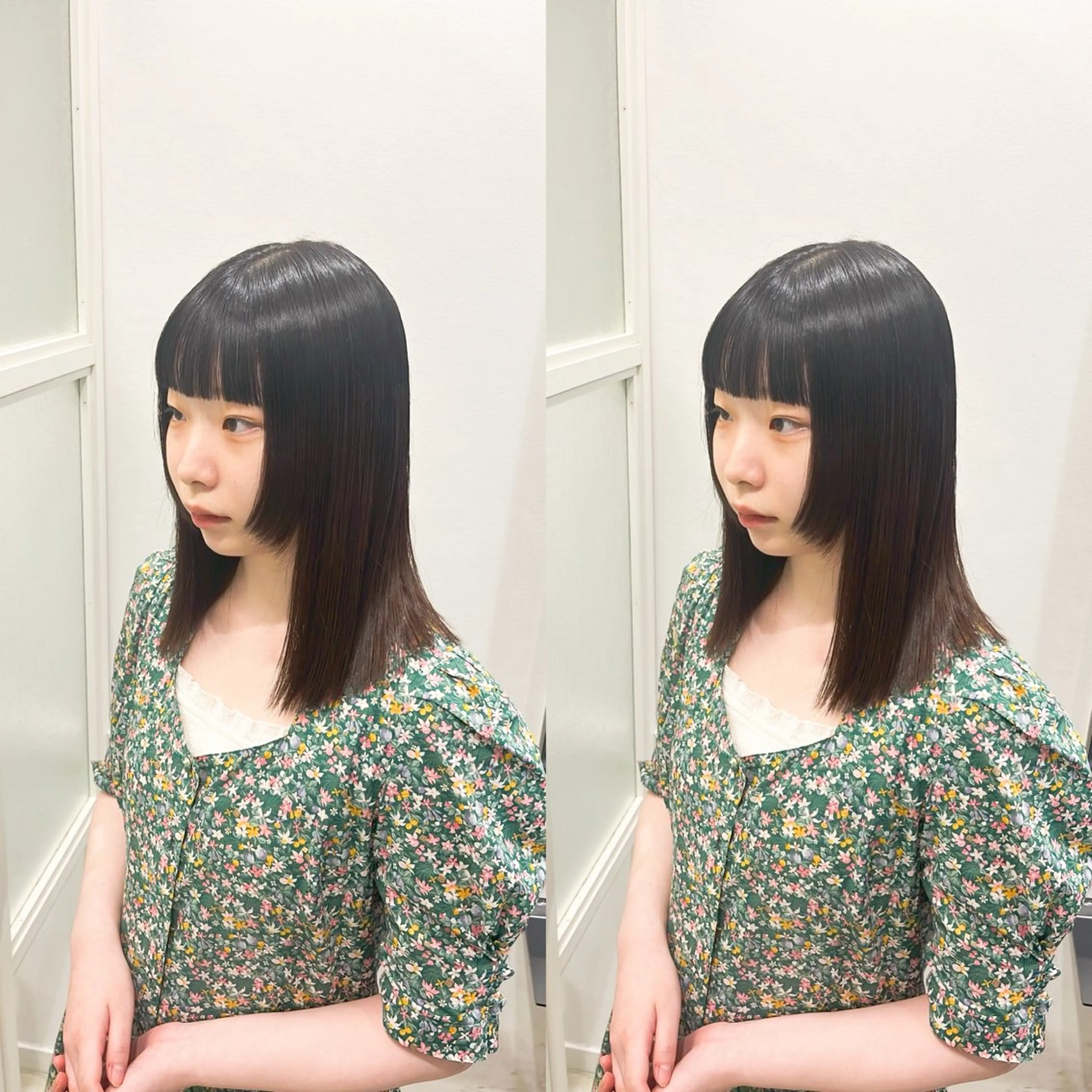 ミディアム ウルフカット 縮毛矯正/レイヤー /髪質改善カラーのヘアスタイル