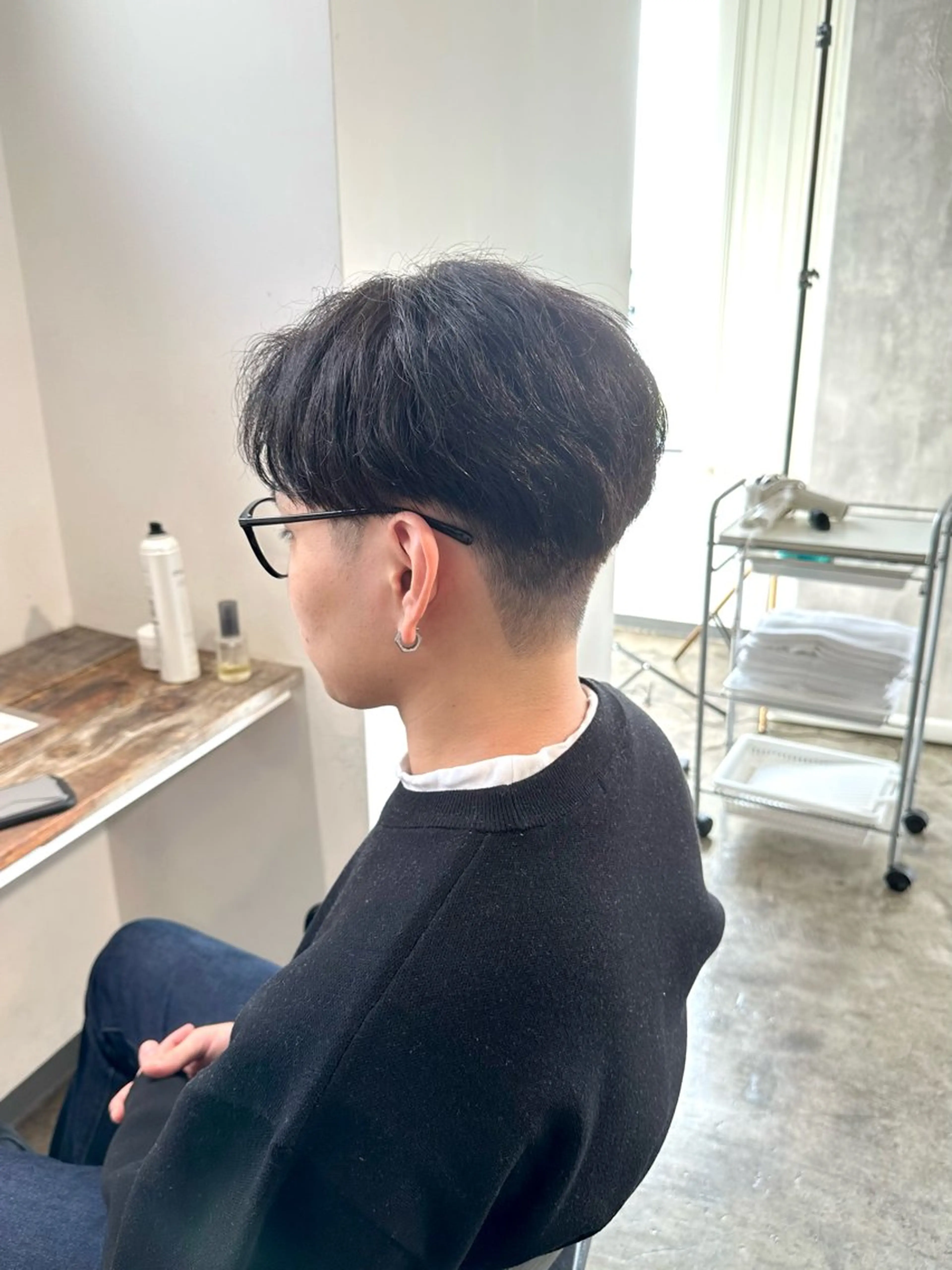 メンズ ビジネス センターパート 刈り上げ カット 骨格補正施術/メンズ 専門美容師/YUYAのヘアスタイル