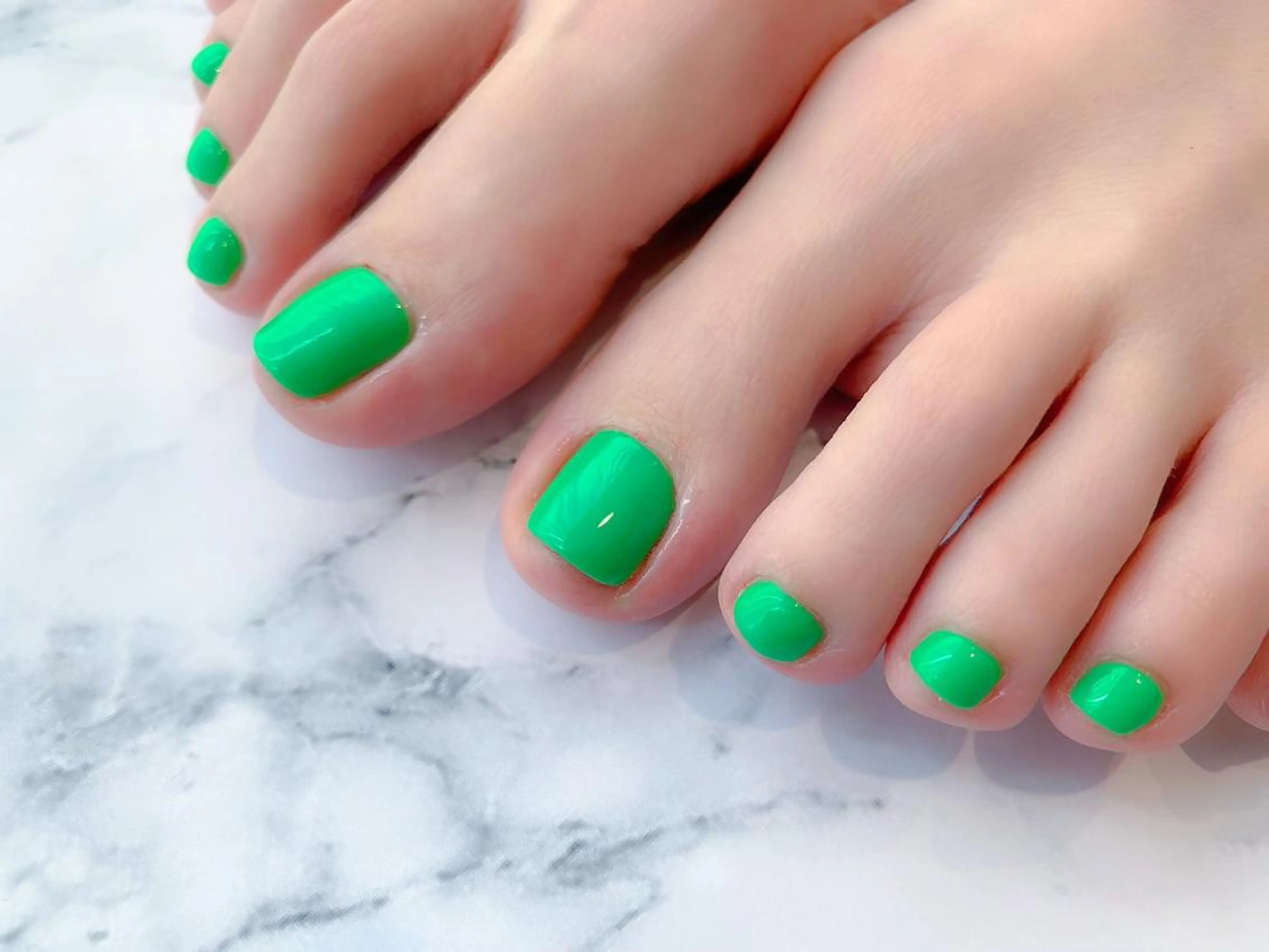 フット　ジェルネイル　ワンカラー（オフ有）※レッスンモデルを募集しています！の写真