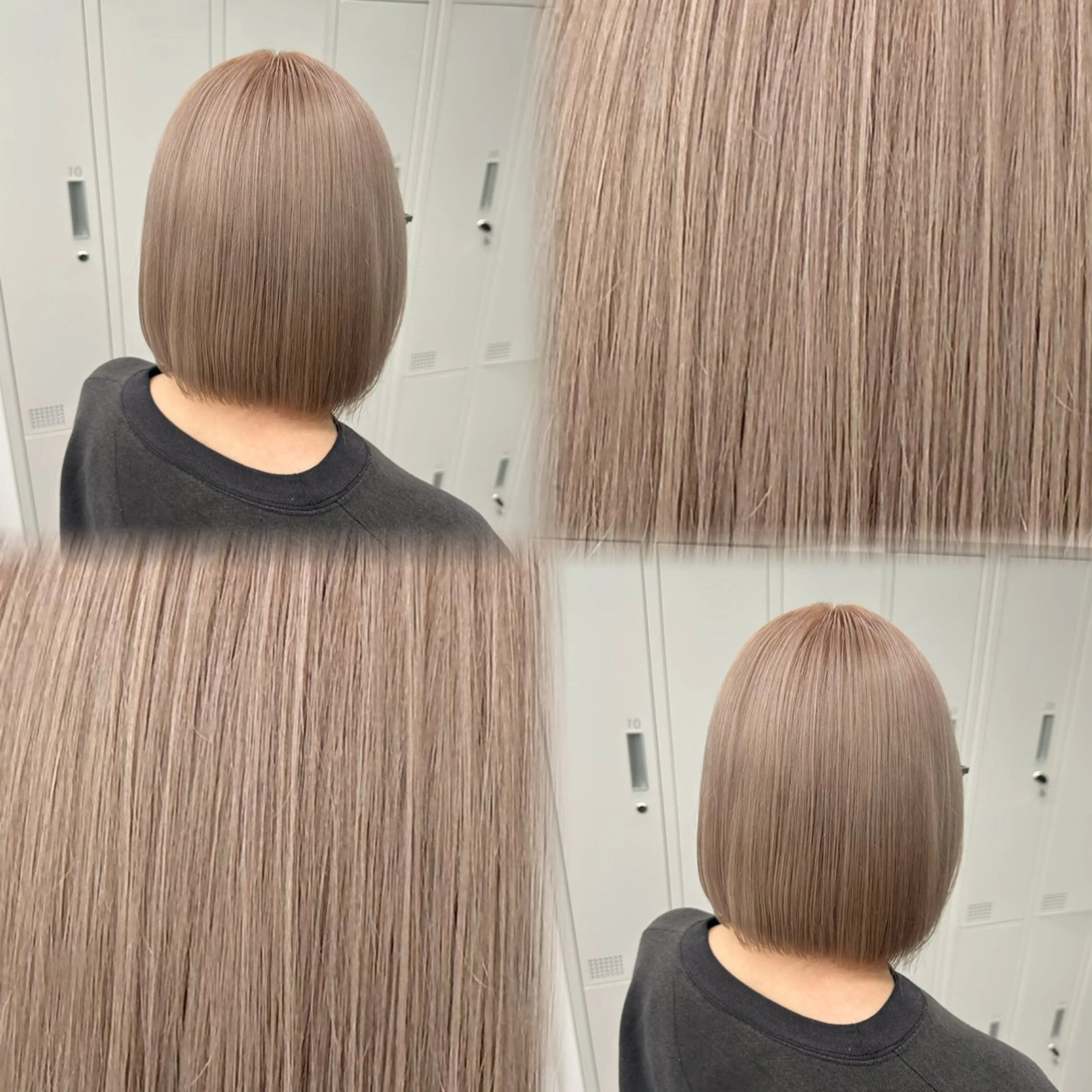 ミディアム カラー ベージュカラー ミルクティーベージュ カット ヘアカラー トリートメント 🎀‪ピンクベージュ 🎀レイヤーmikuのヘアスタイル