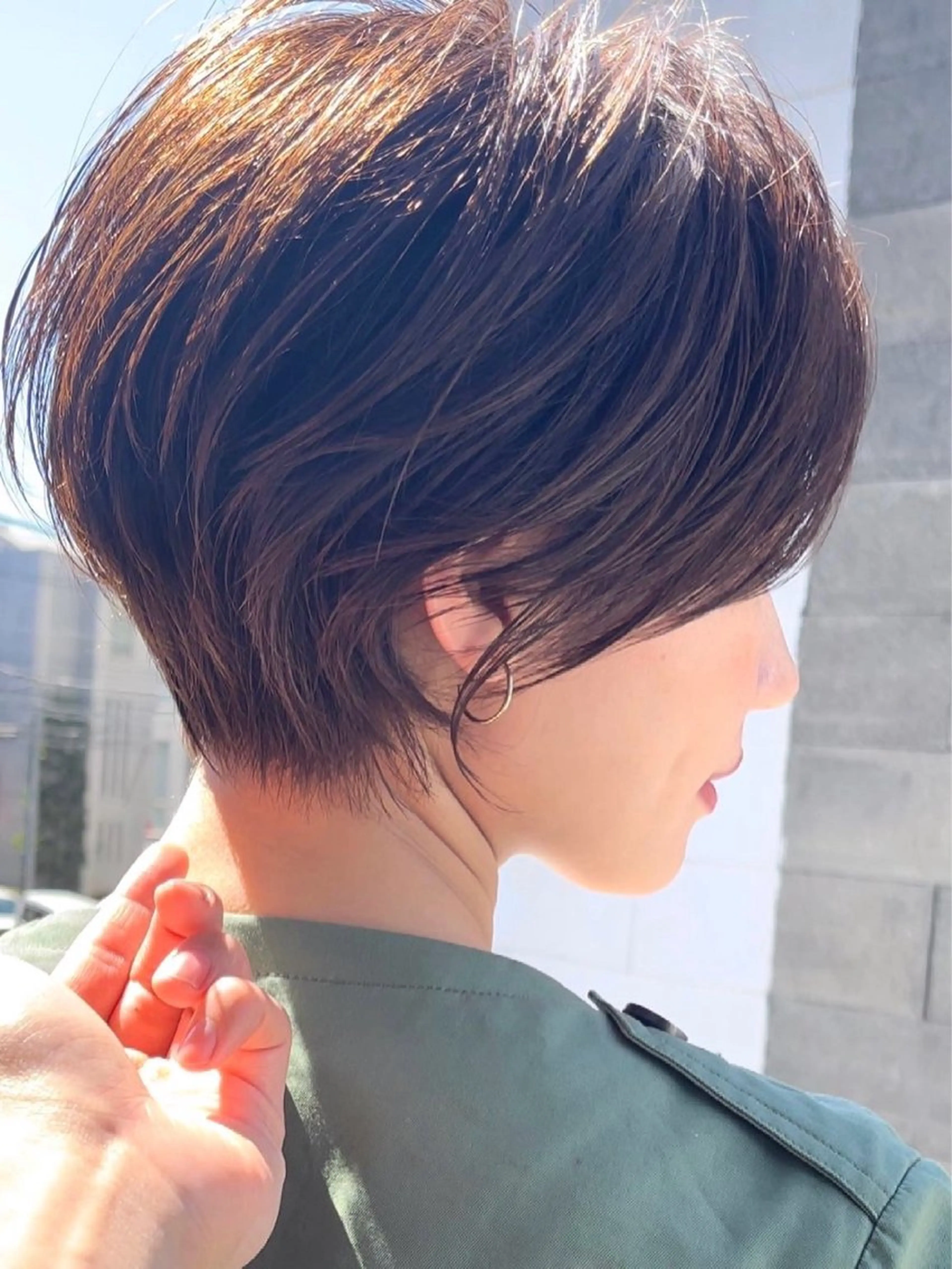ショート カラー パーマ ヘアアレンジ メンズ ナチュラルレイヤー 似合わせ✨よね🍋のヘアスタイル