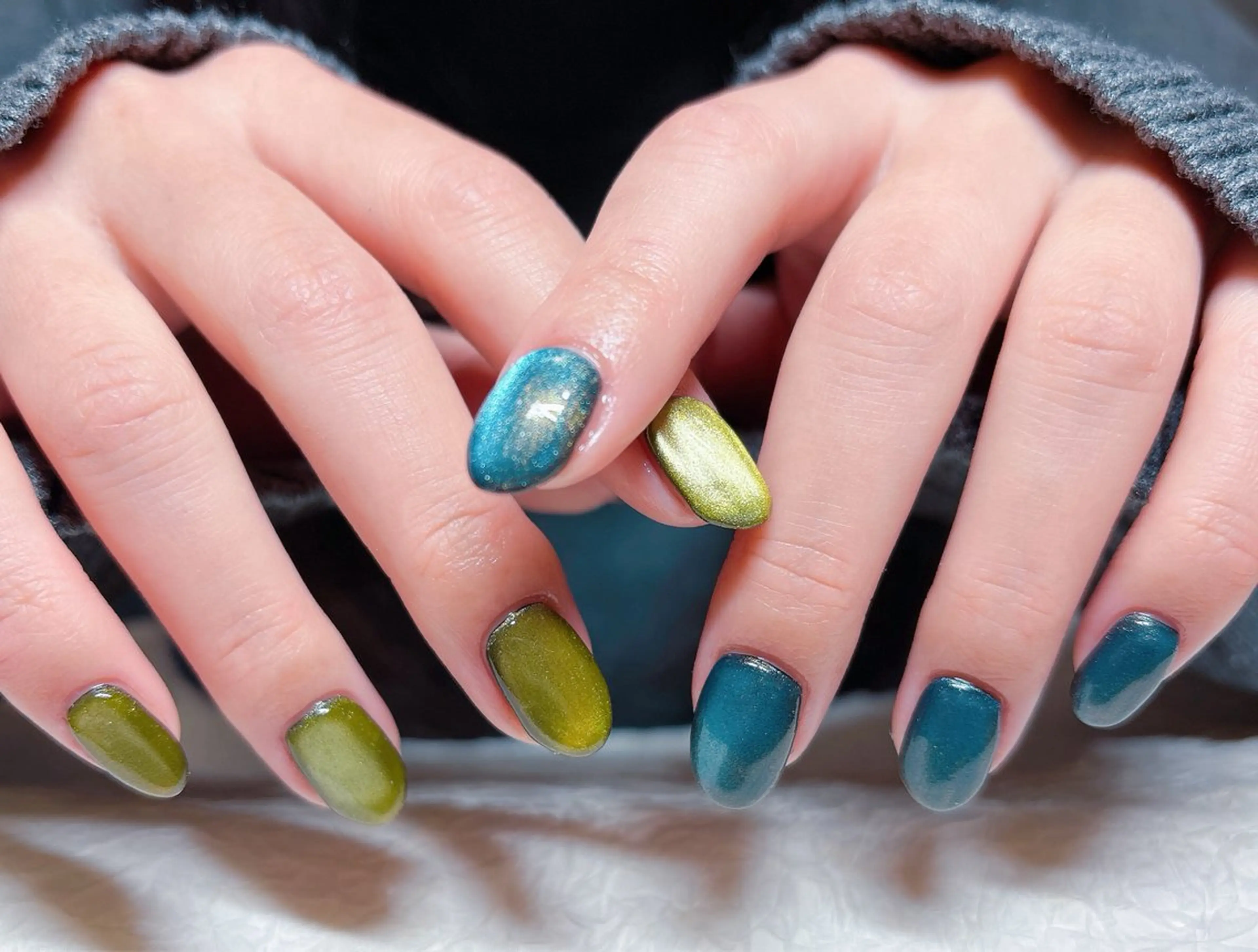 ネイル アートネイル オーロラネイル チークネイル フラッシュネイル フットネイル ハンドネイル ゆ か_Nails💫のネイルデザイン