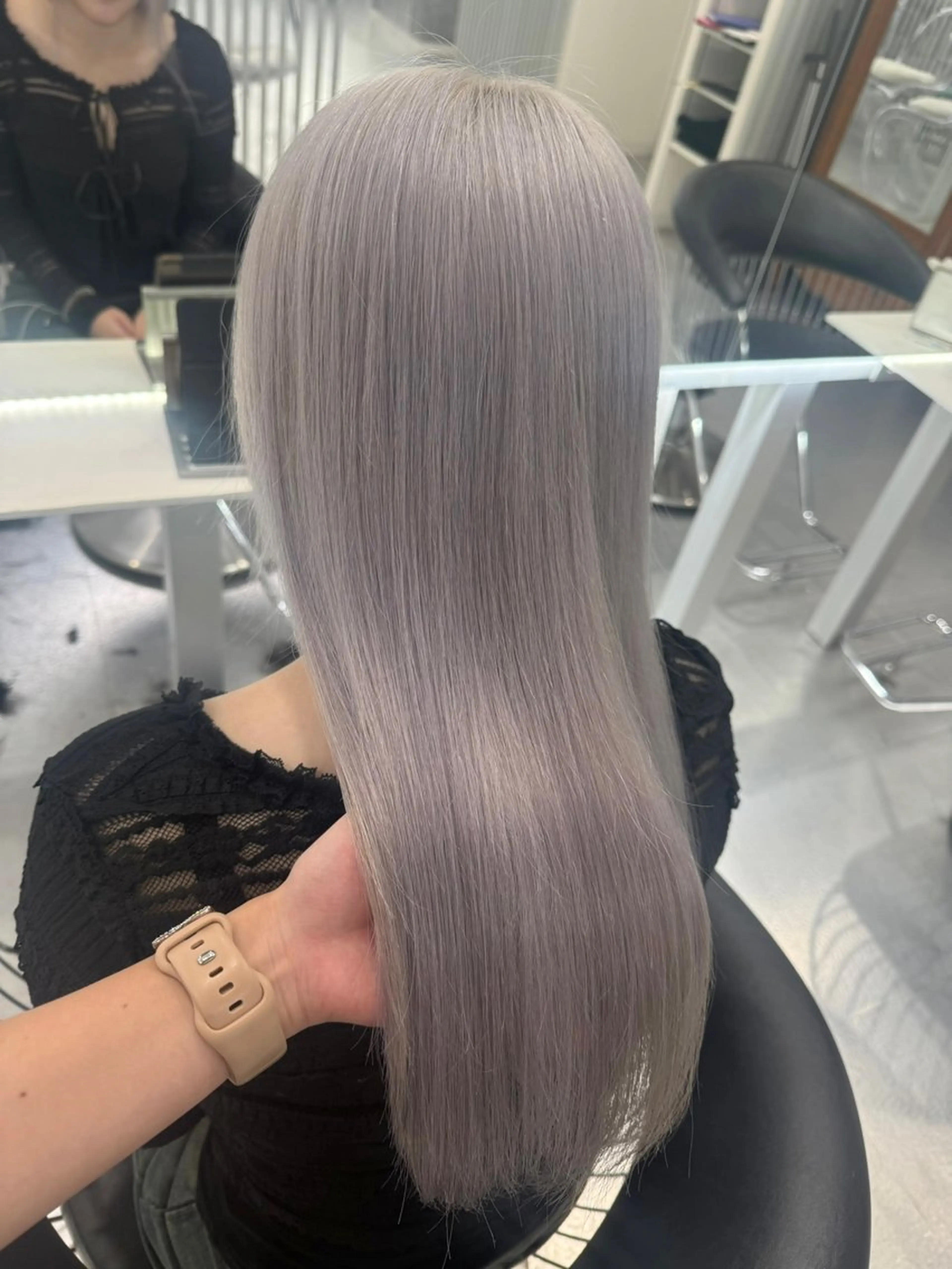 ロング カット ヘアカラー トリートメント ならざきつぐみ /天王寺/ブリーチのヘアスタイル