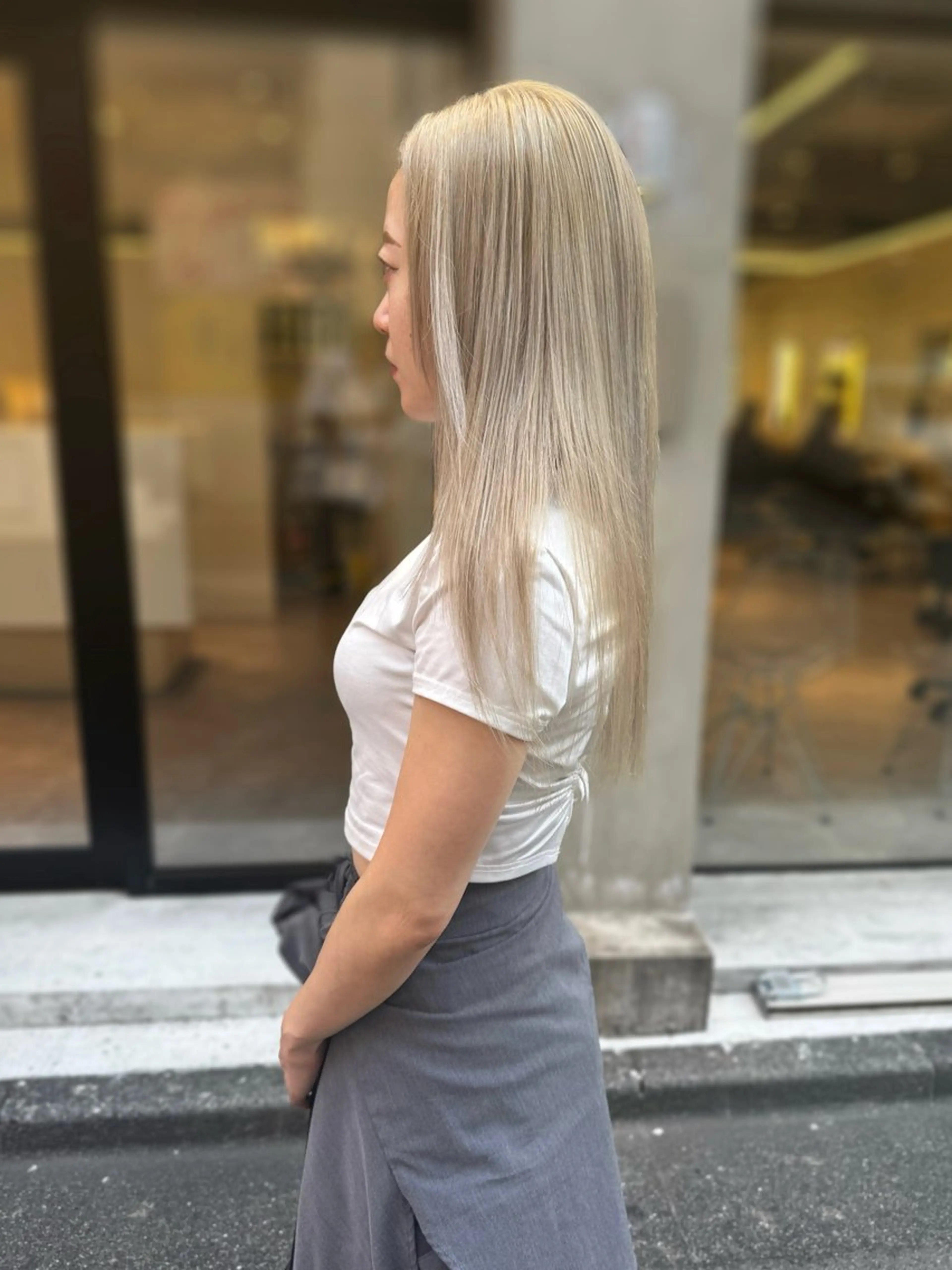 ロング カット ヘアカラー トリートメント 仲川 和人のヘアスタイル