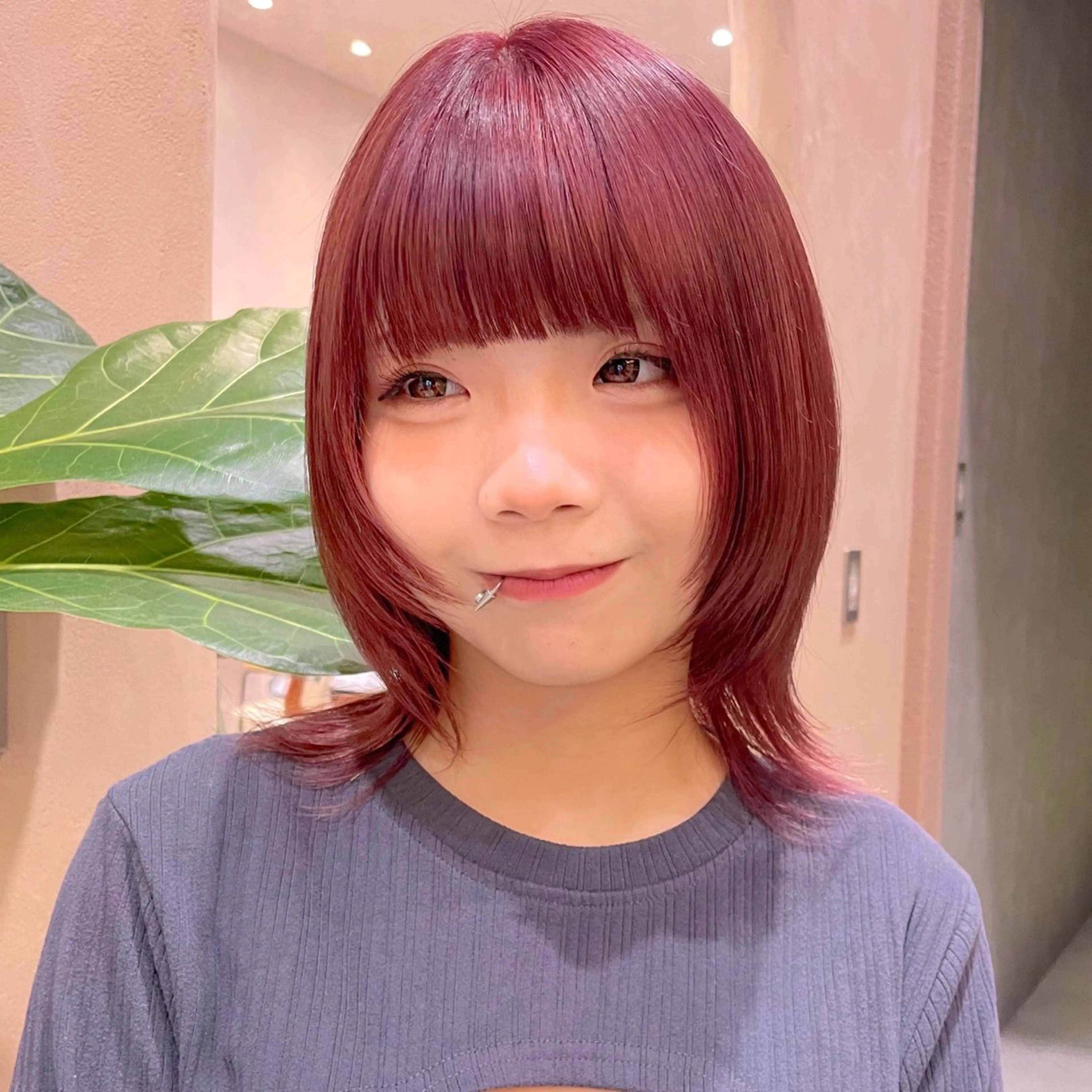 ミディアム カラー ブリーチ 透明感カラー ブリーチ/暖色/ ダブルカラー/ゆきなのヘアスタイル