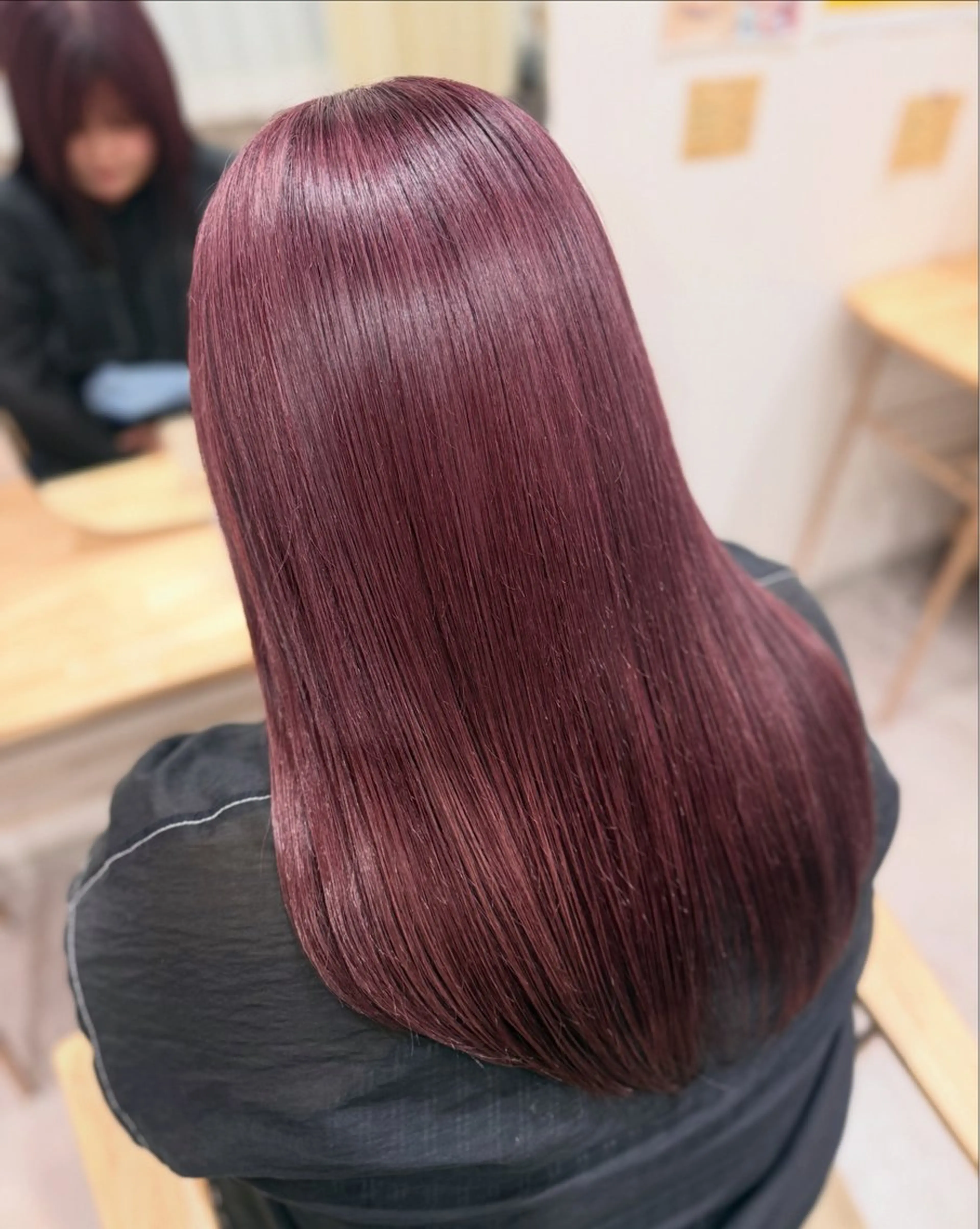 ロング カラー ボルドーカラー ヘアカラー トリートメント 🫧艶髪、暖色カラー 🫧Harukaのヘアスタイル