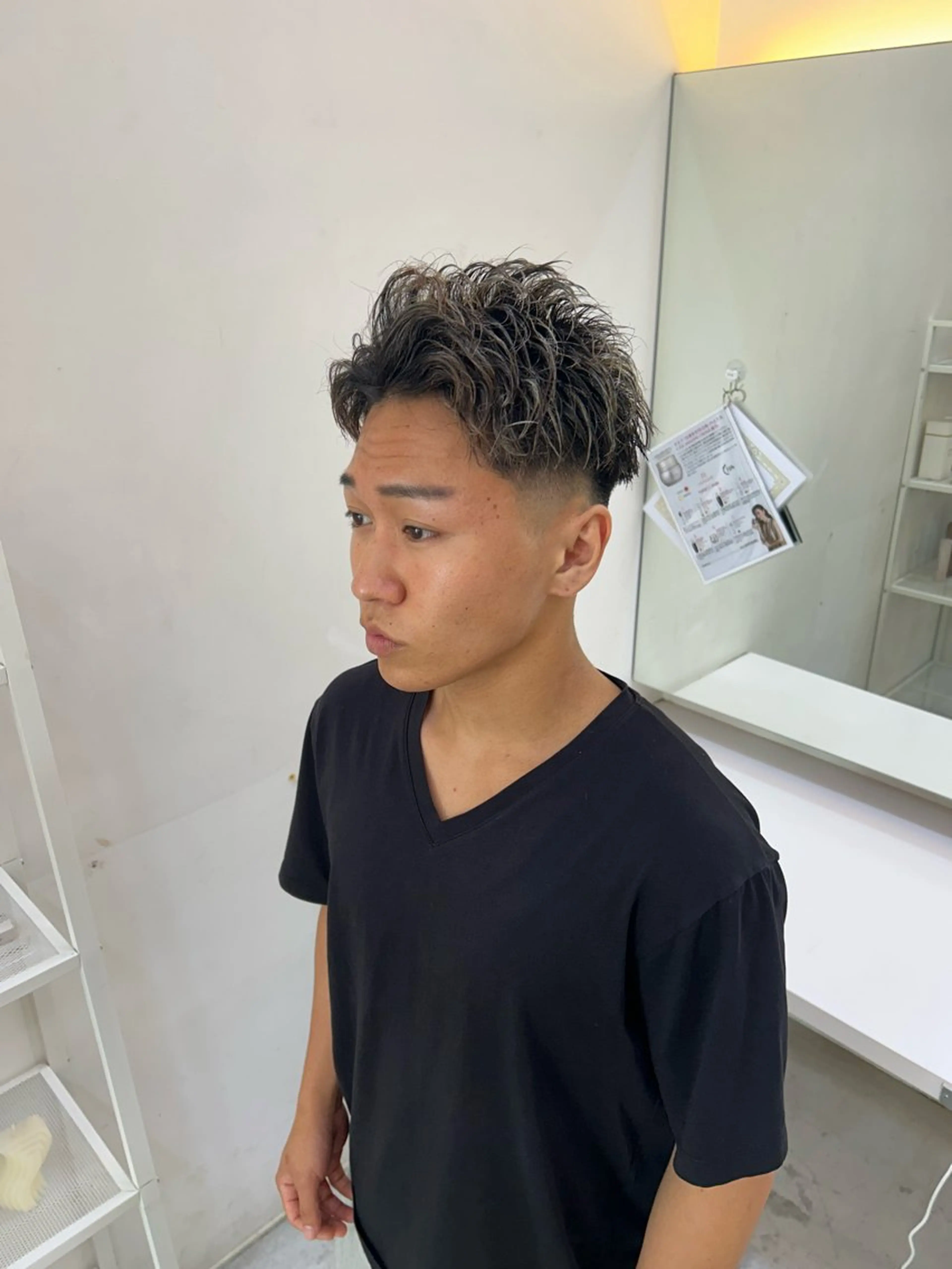 ショート カラー パーマ メンズ カット ヘアカラー パーマ 🎱メンズカット特化 No.1 Tum🎱のヘアスタイル