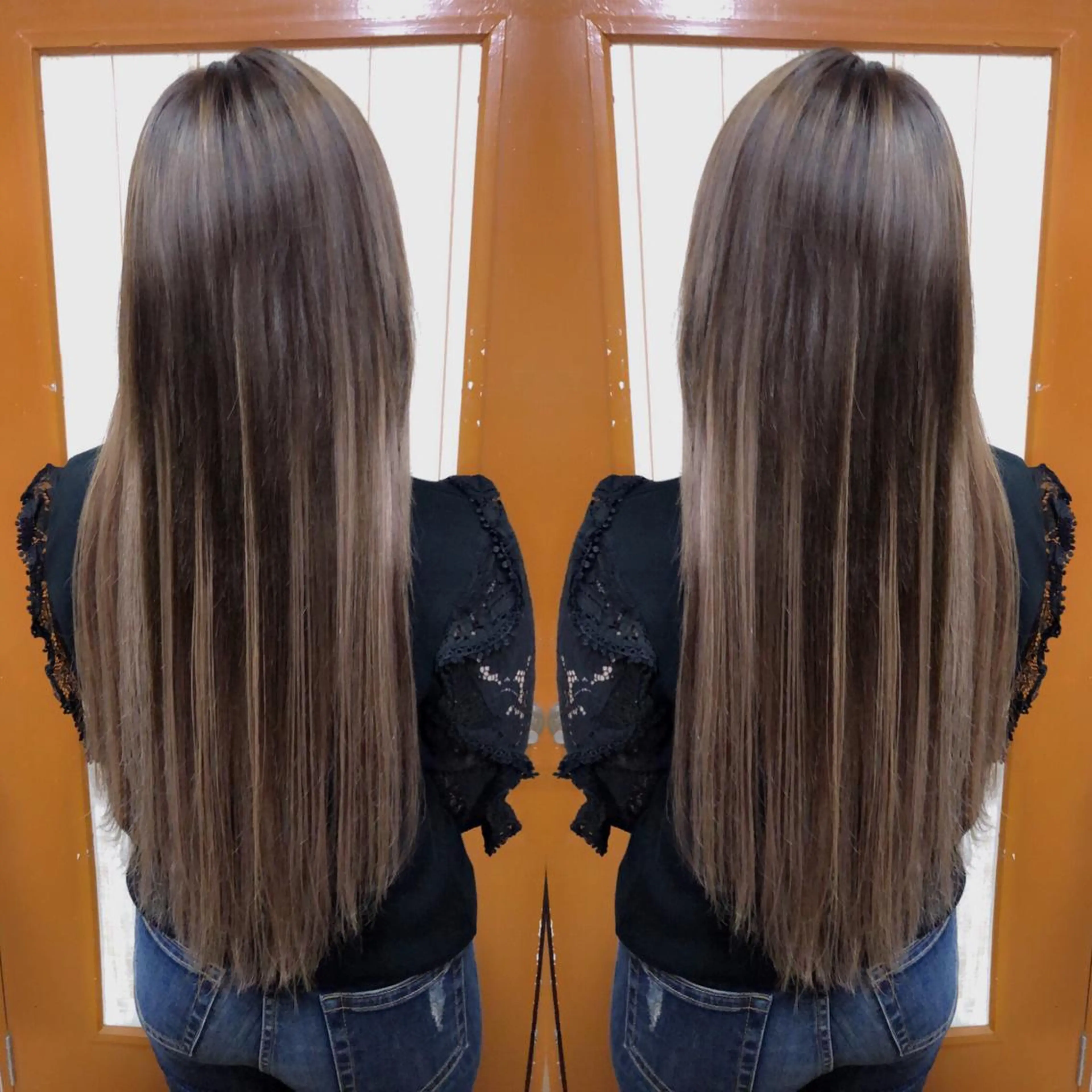 ロング カラー kr2s アメ村のヘアスタイル