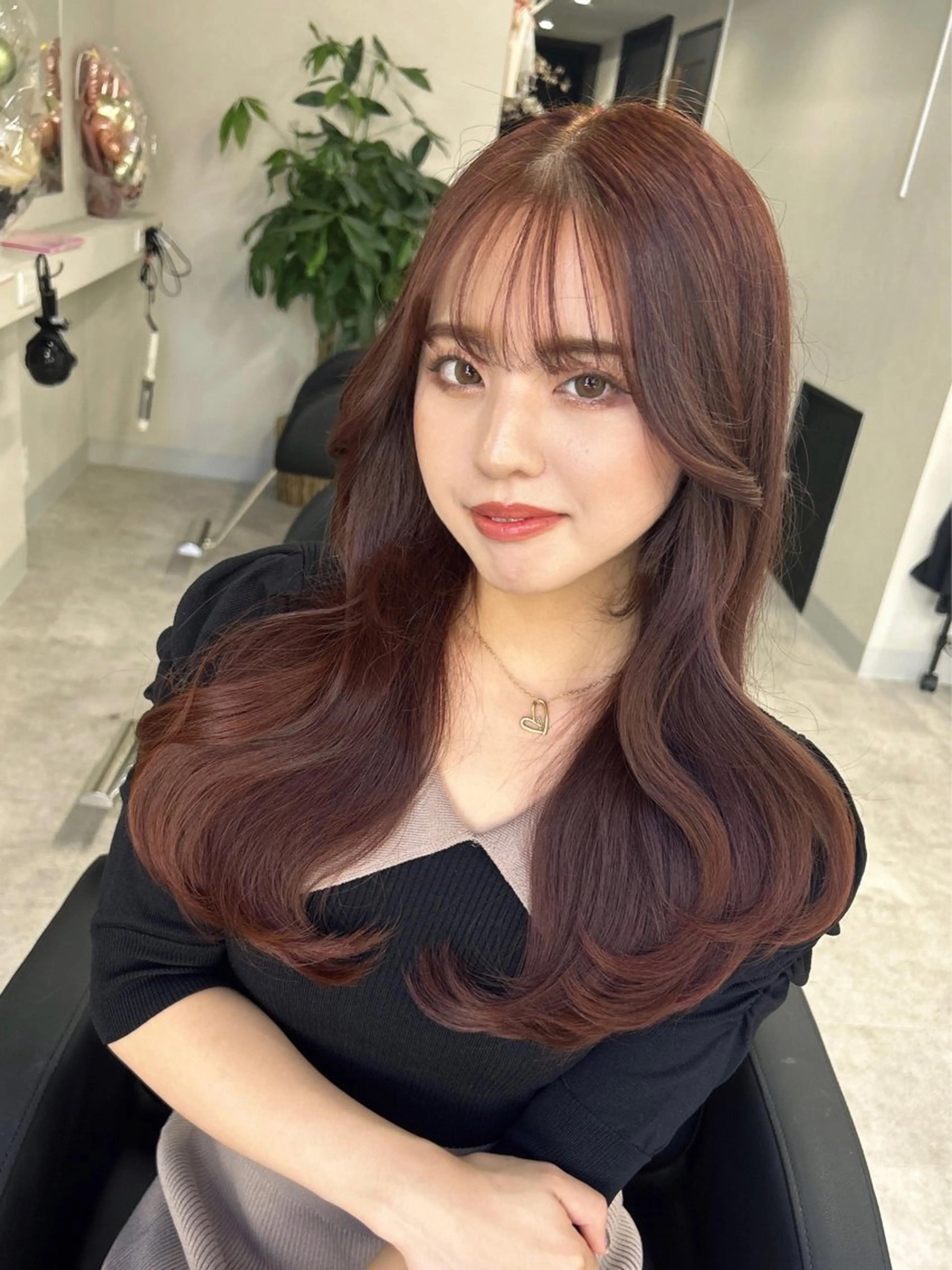 ロング カラー ヘアアレンジ enu所属・enu梅田 韓国ヘア ゆりのヘアスタイル