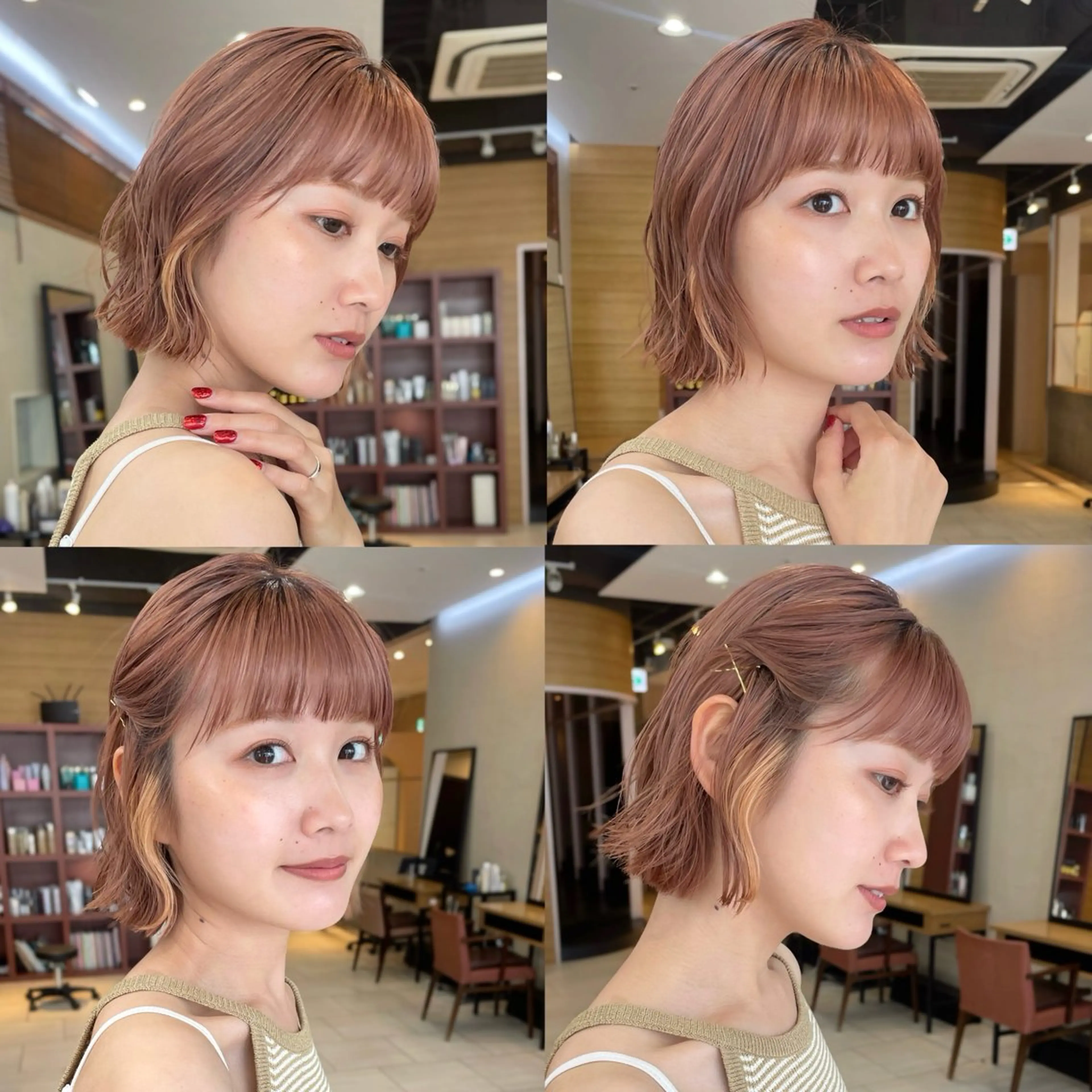 ショート カラー 顔まわり/レイヤー/ 透明感/まいな🥨のヘアスタイル