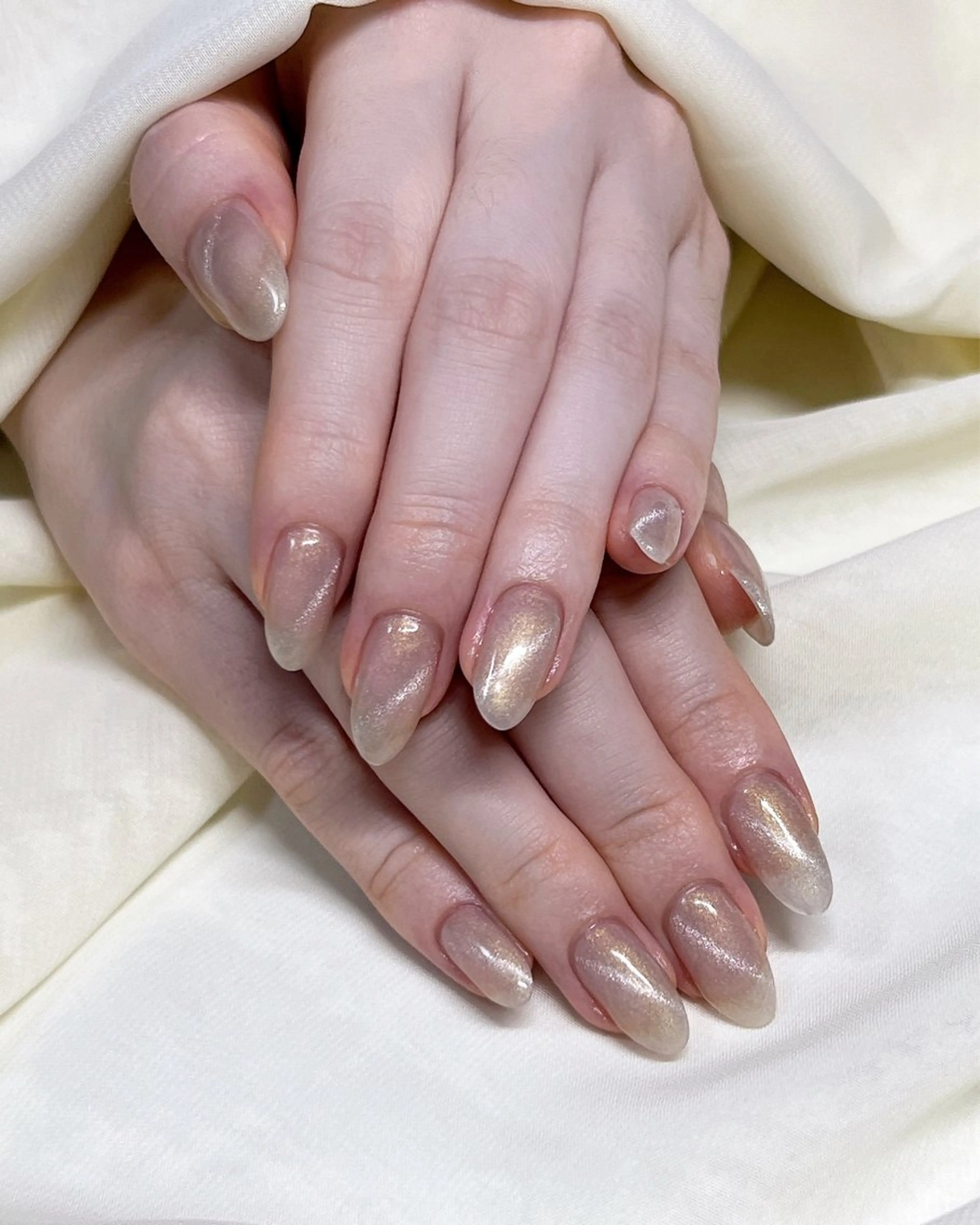 ネイル フラッシュネイル ジェルネイル マグネットネイル 黄色 nail salon MUAのネイルデザイン