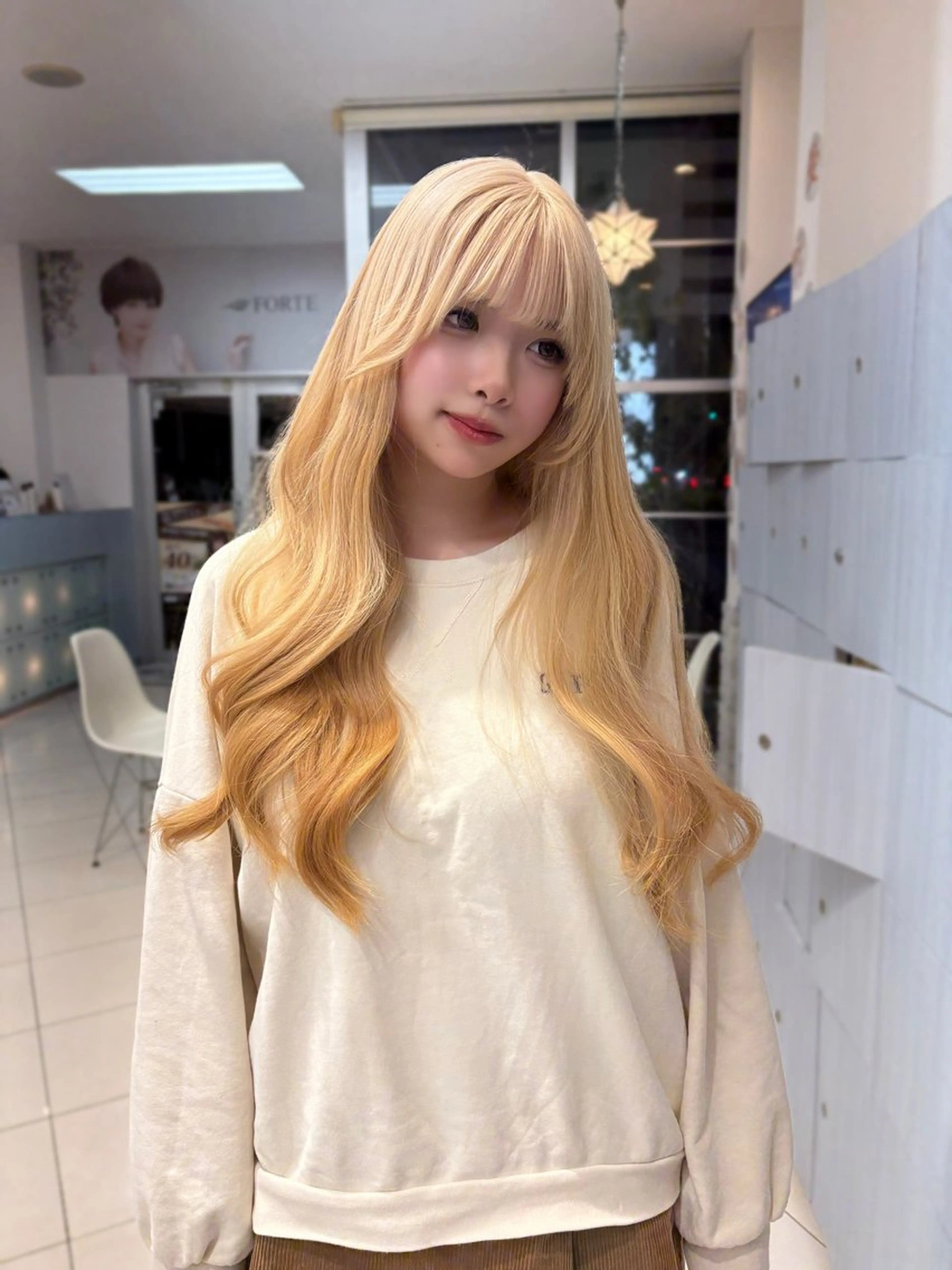 ロング カラー ヘアカラー トリートメント 盛れる韓国ヘア🩰/ 透明感カラー/華のヘアスタイル