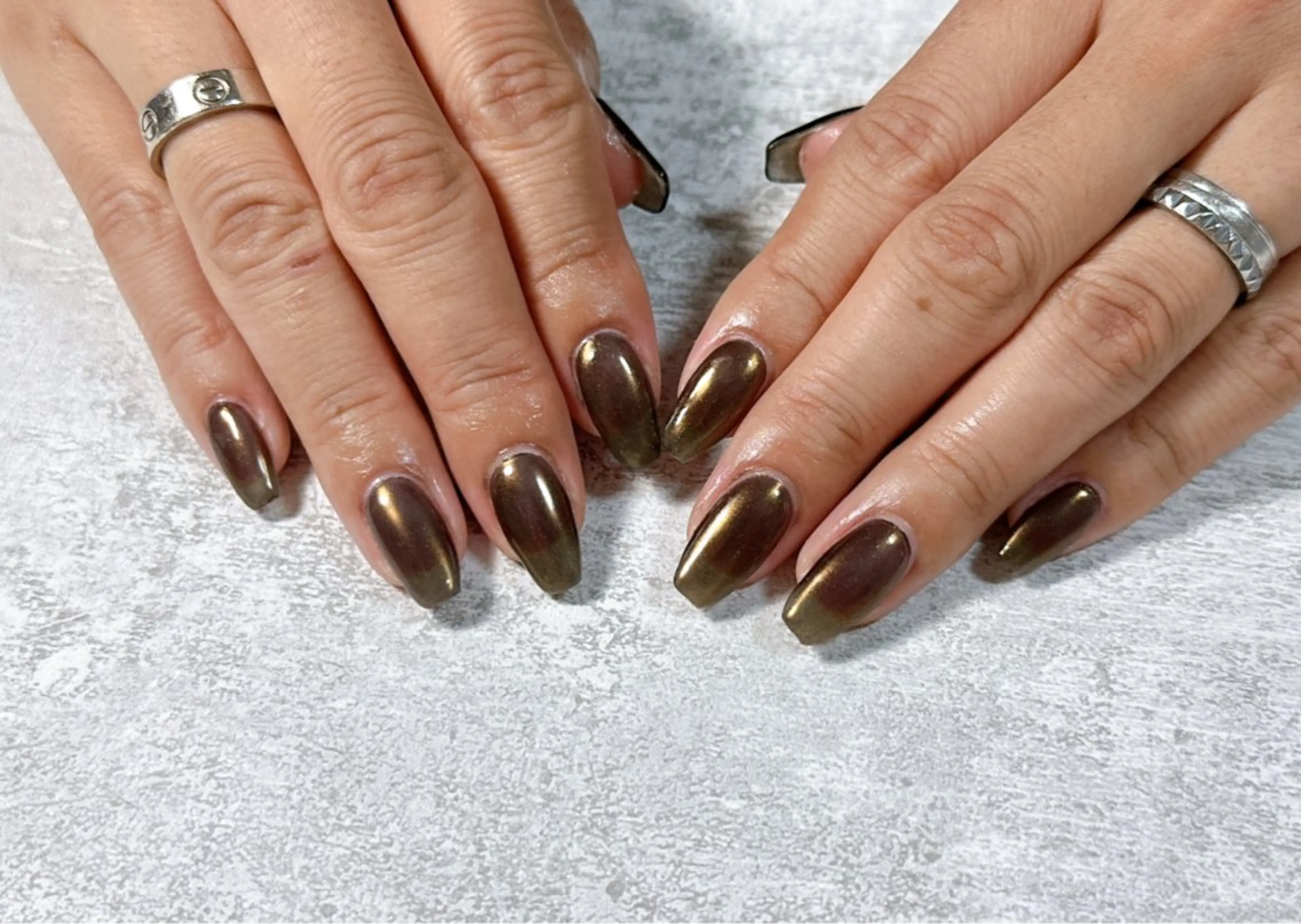 オフなしミラーorオーロラネイル💅🏻の写真