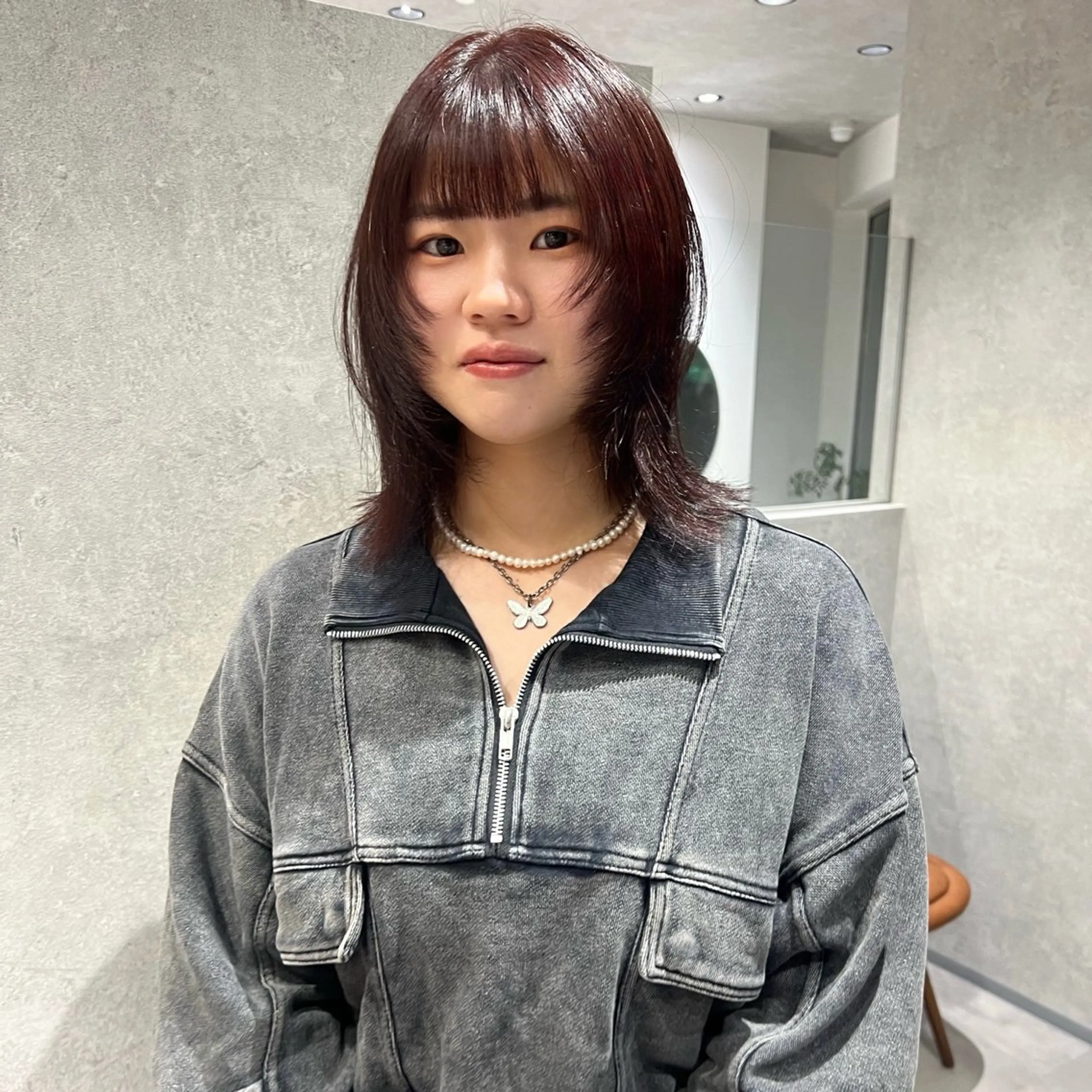 セミロング レイヤーカット カット ヘアカラー AI TOKYO　S所属・mizuki 【韓国レイヤー】のヘアスタイル