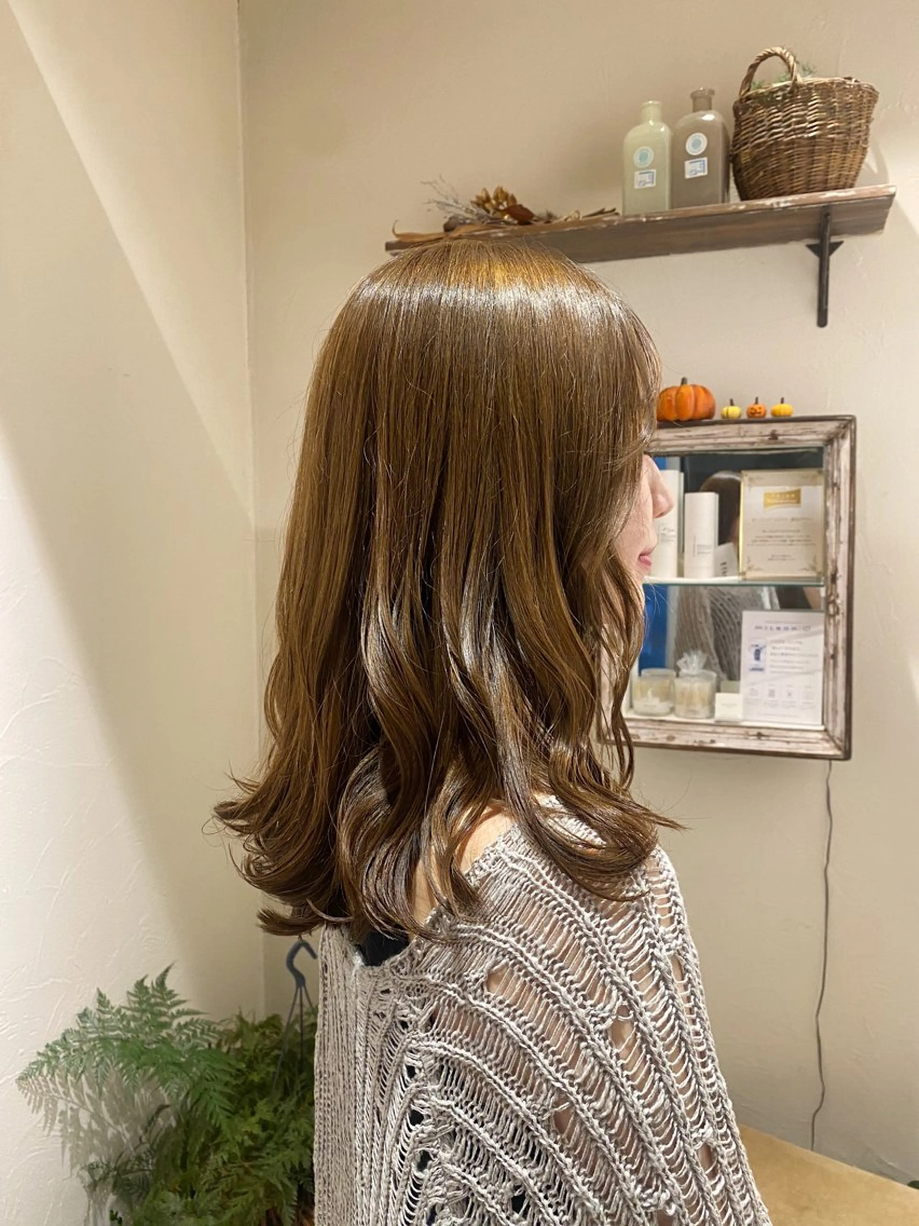 セミロング カラー 艶髪/艶カラー/縮毛 /   タキダのヘアスタイル