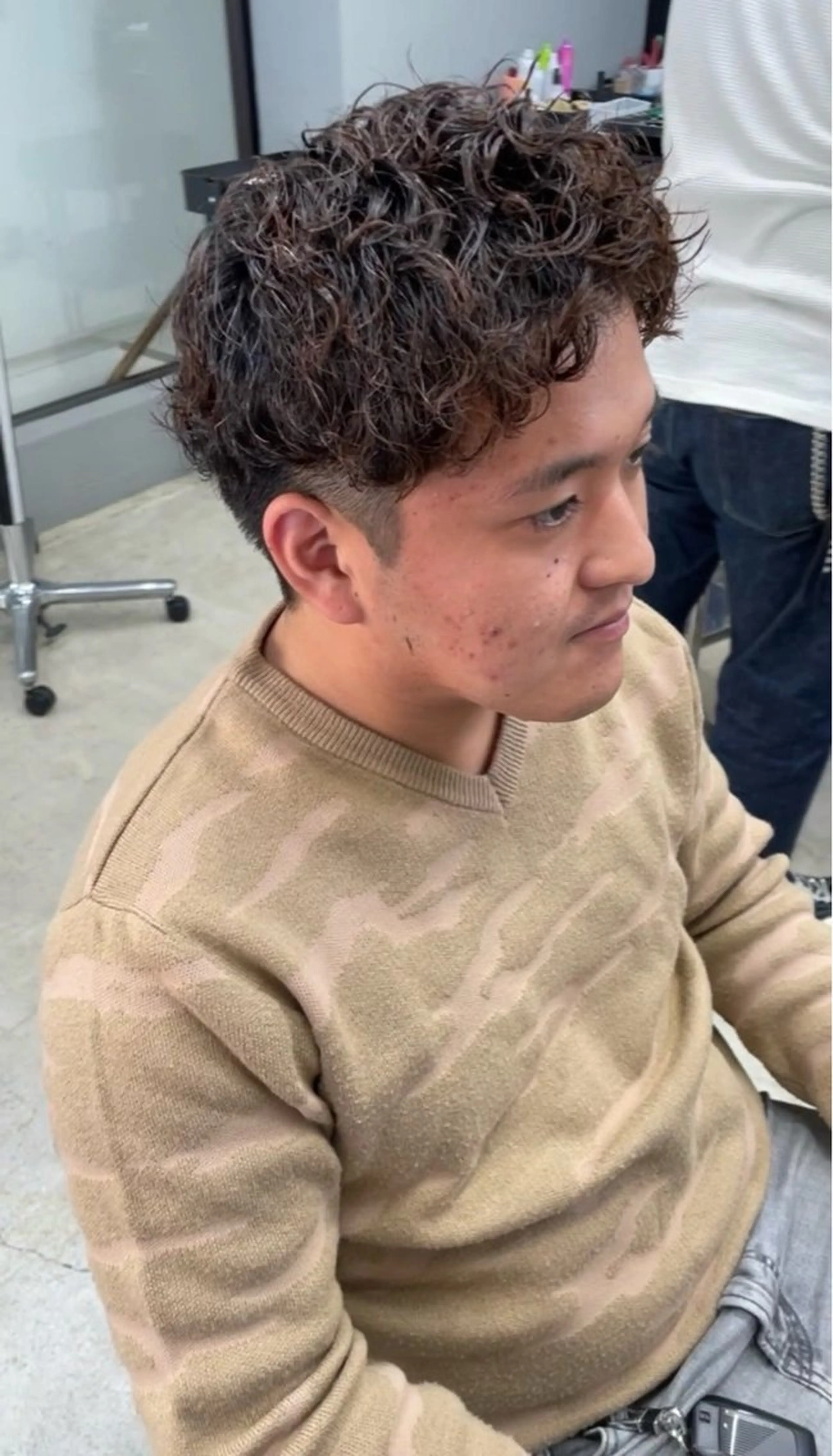 ショート パーマ メンズ カット パーマ メンズ専門サロン wokeのヘアスタイル