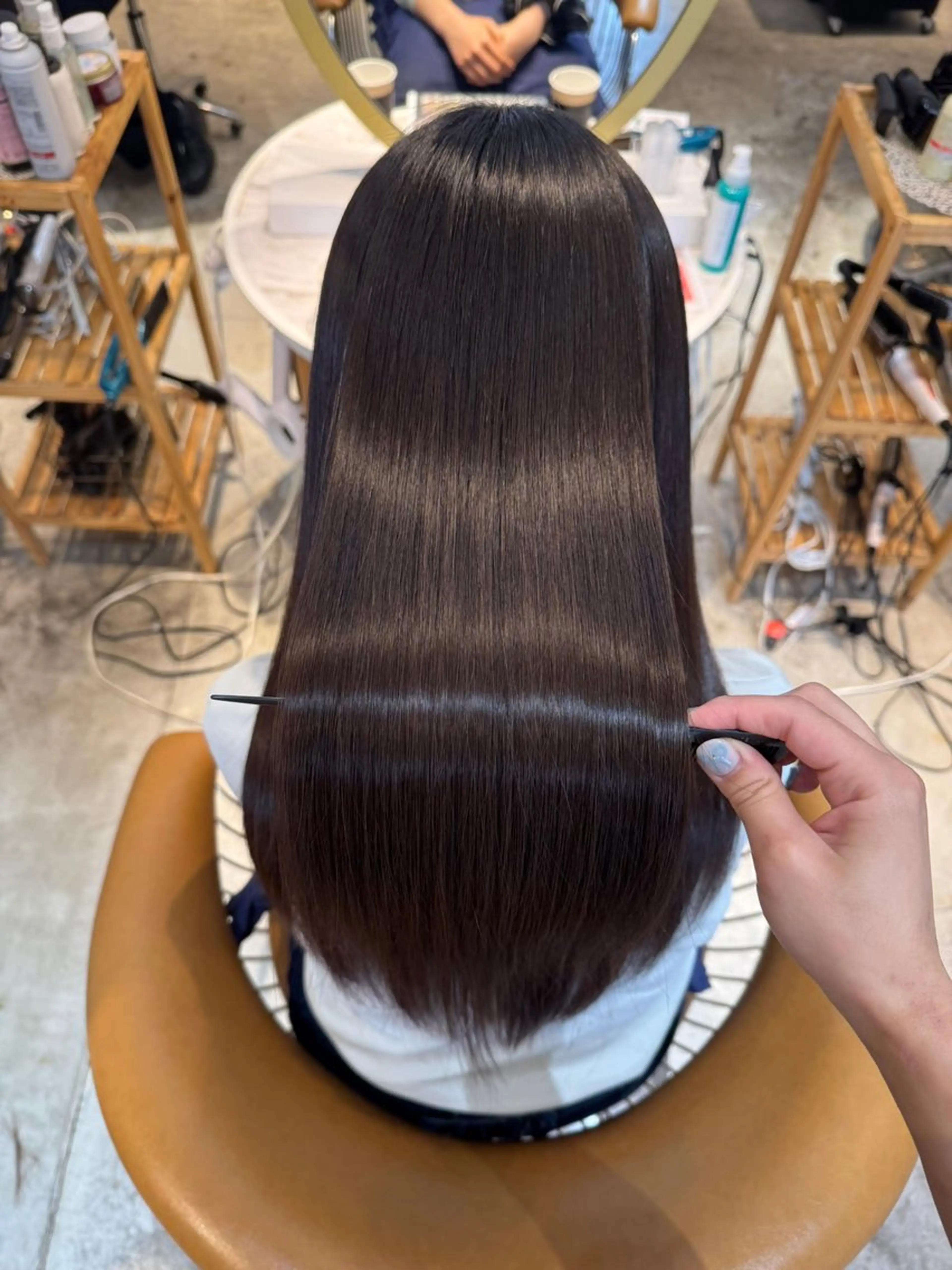 ロング 髪質改善 縮毛矯正 カット ヘアカラー トリートメント ヘアセット 髪質改善/ボブ /韓国/erikoのヘアスタイル