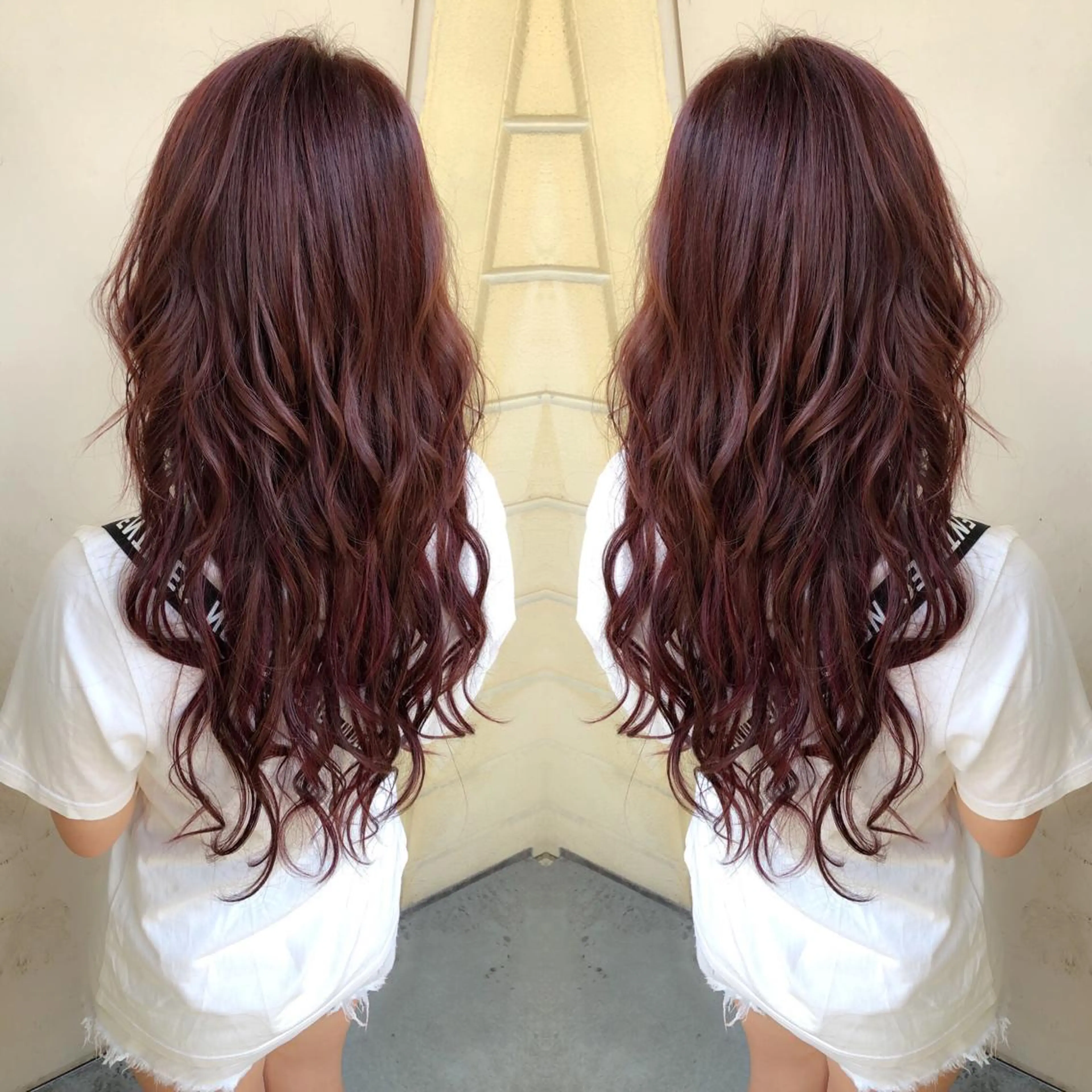 ロング カラー kr2s アメ村のヘアスタイル