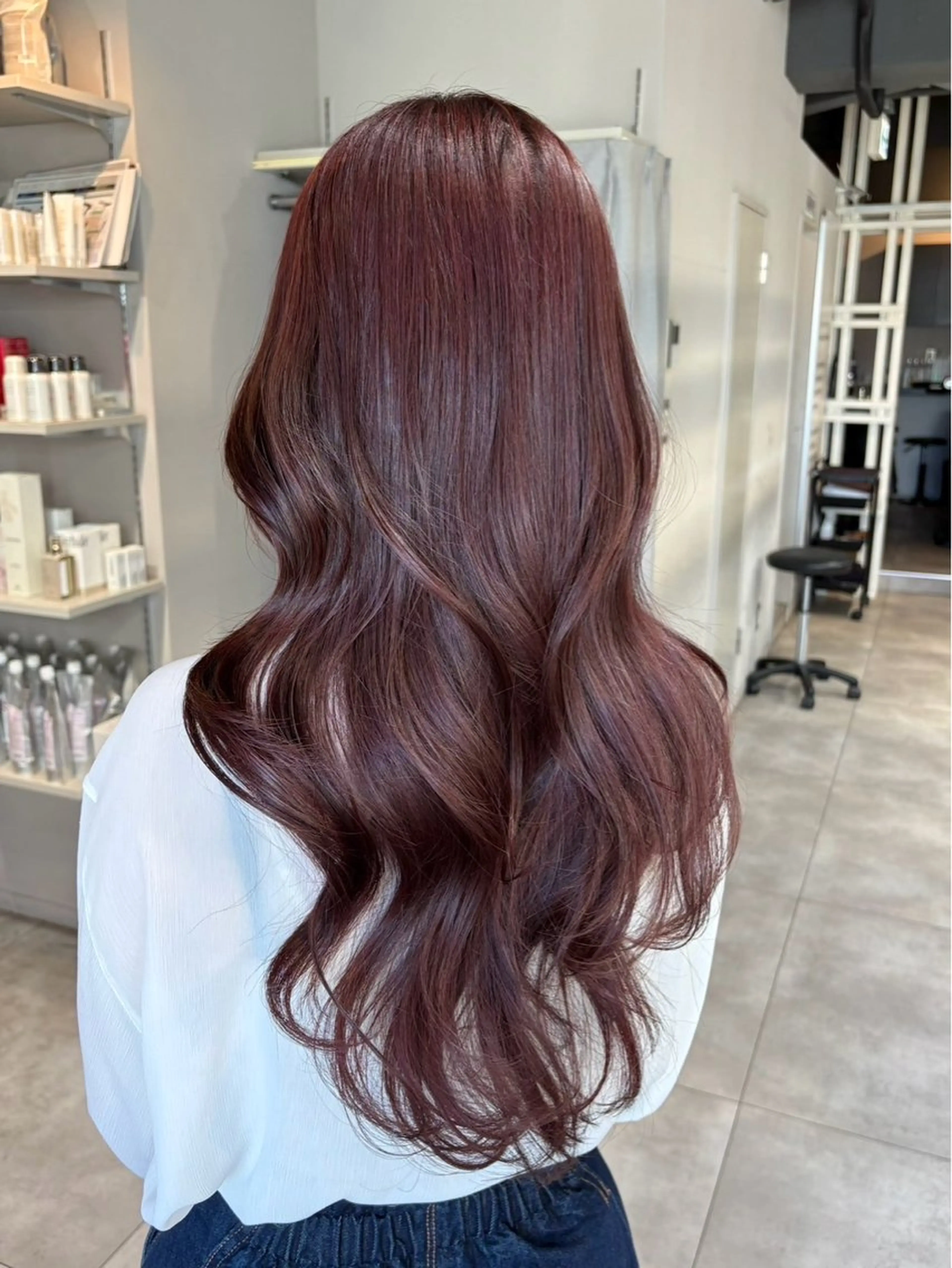 ロング カラー 半野 萌笑のヘアスタイル