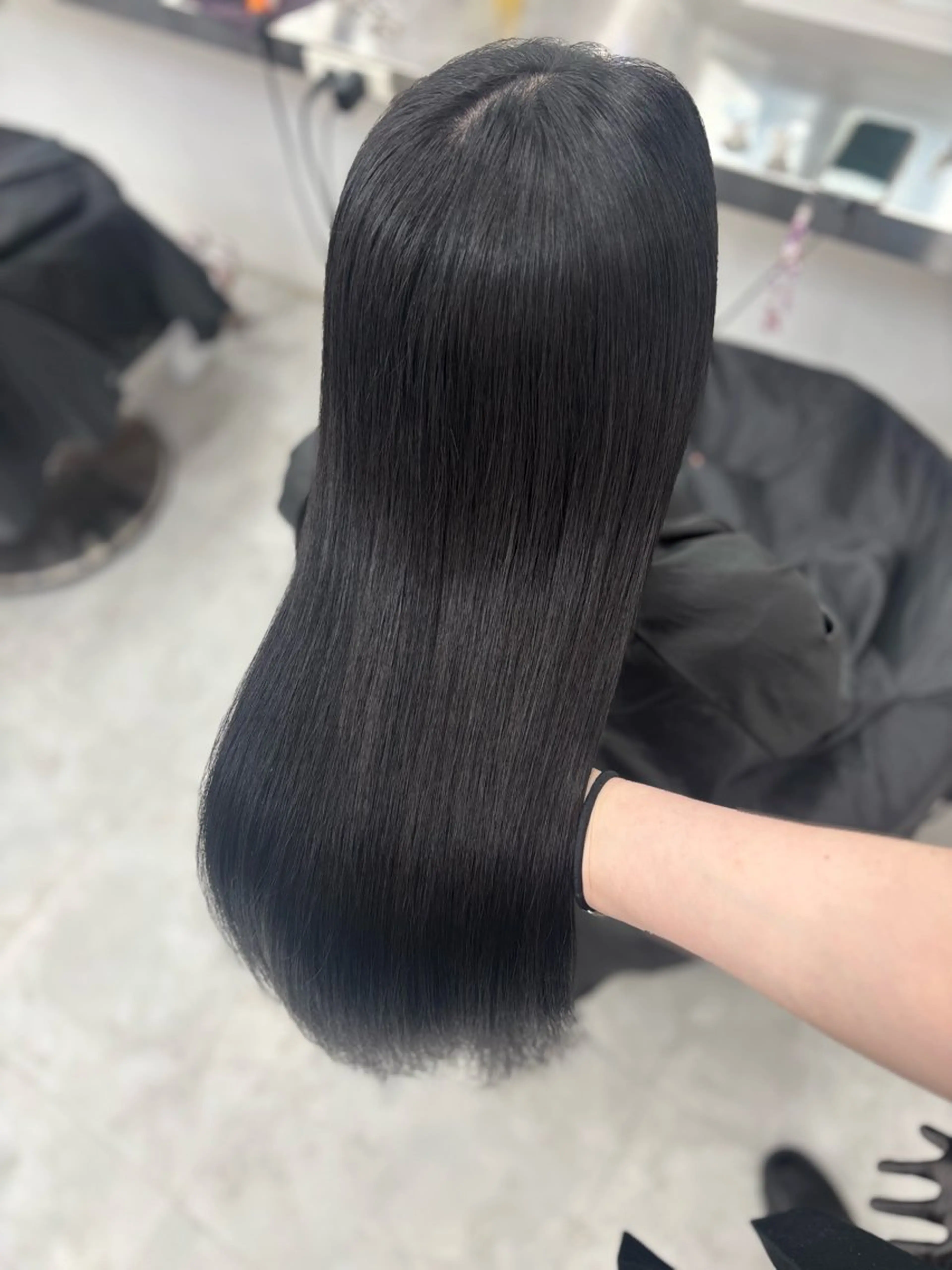 ロング カラー カット ヘアカラー 縮毛矯正 トリートメント 韓国風暗髪ヘア🤍 🫧MIREIのヘアスタイル