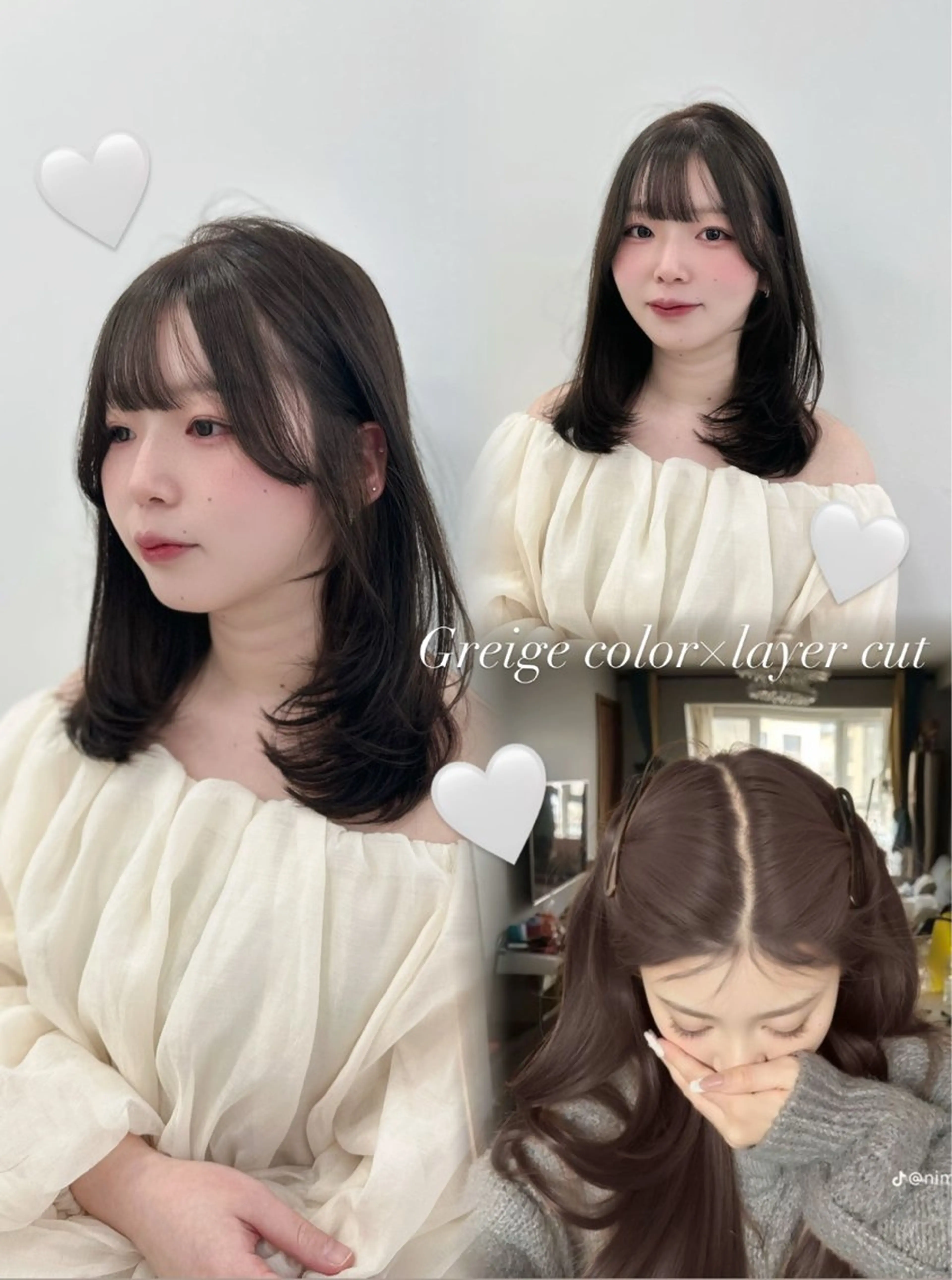 ロング カラー パーマ ヘアアレンジ メンズ キッズ ♥️韓国ヘア レイヤー♥️ゆりのヘアスタイル