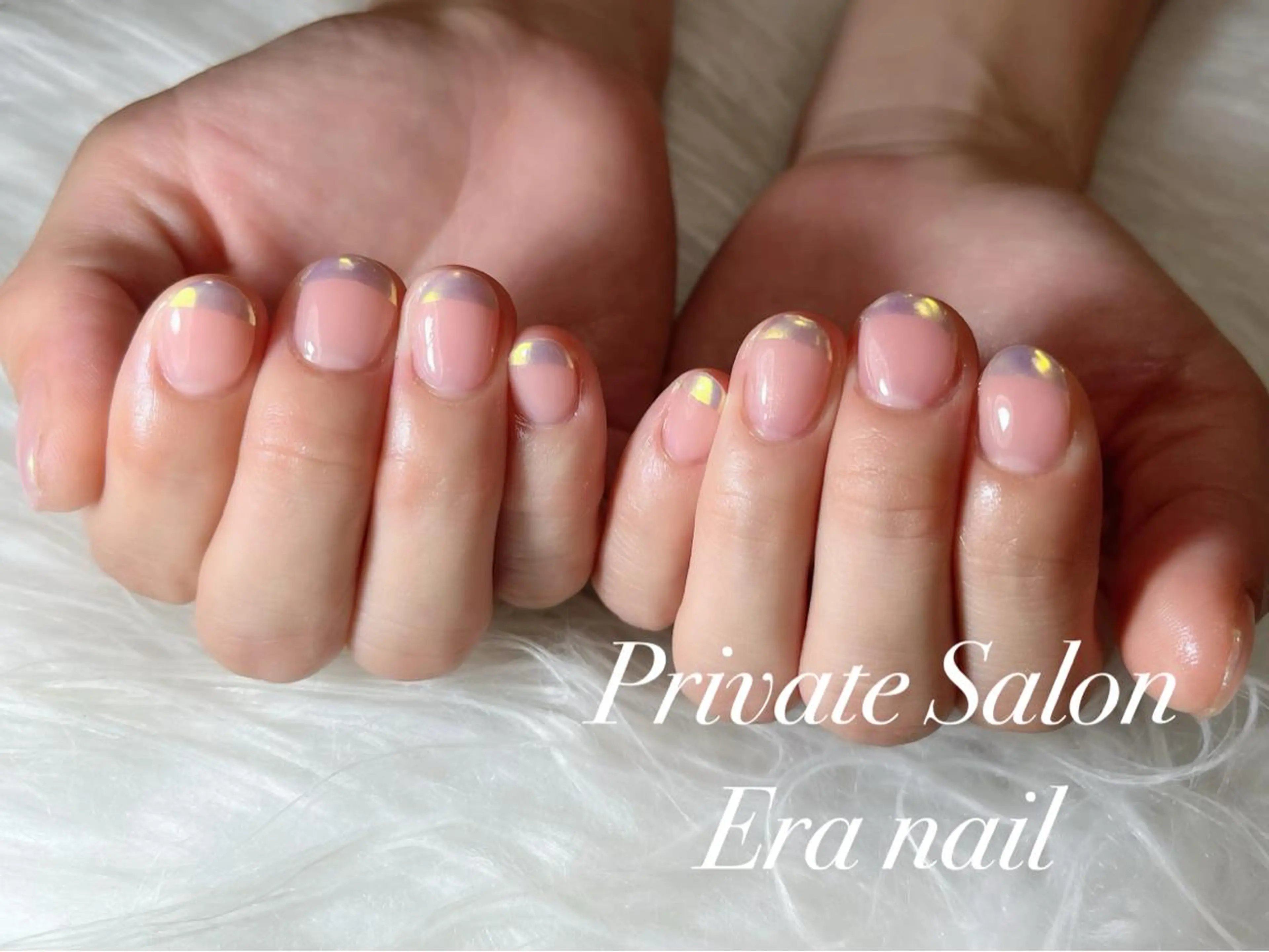 ネイル オーロラネイル フレンチネイル ミラーネイル Era nailのネイルデザイン