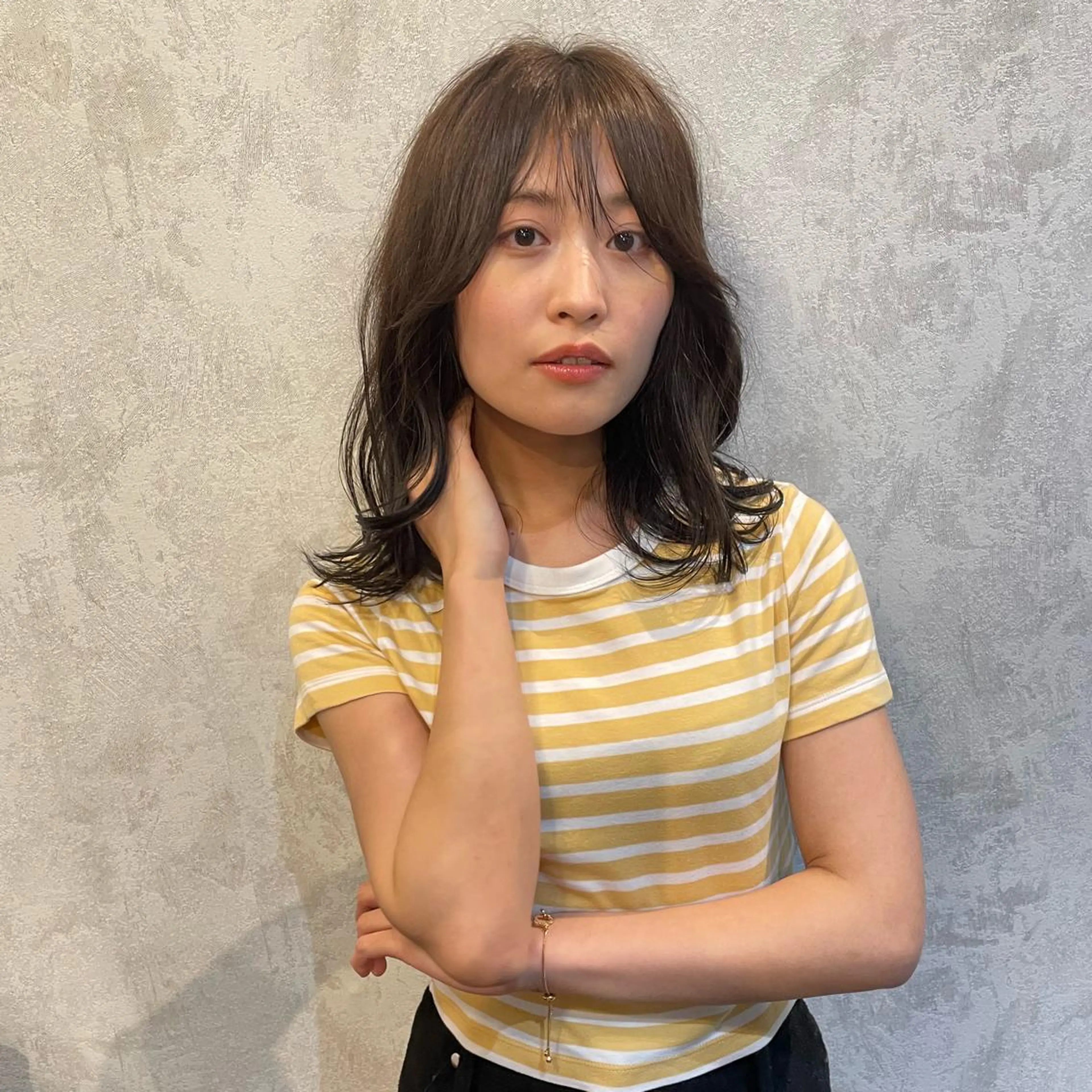 セミロング カラー ヘアアレンジ トリートメント カット ヘアカラー 飯塚 沙衣のヘアスタイル