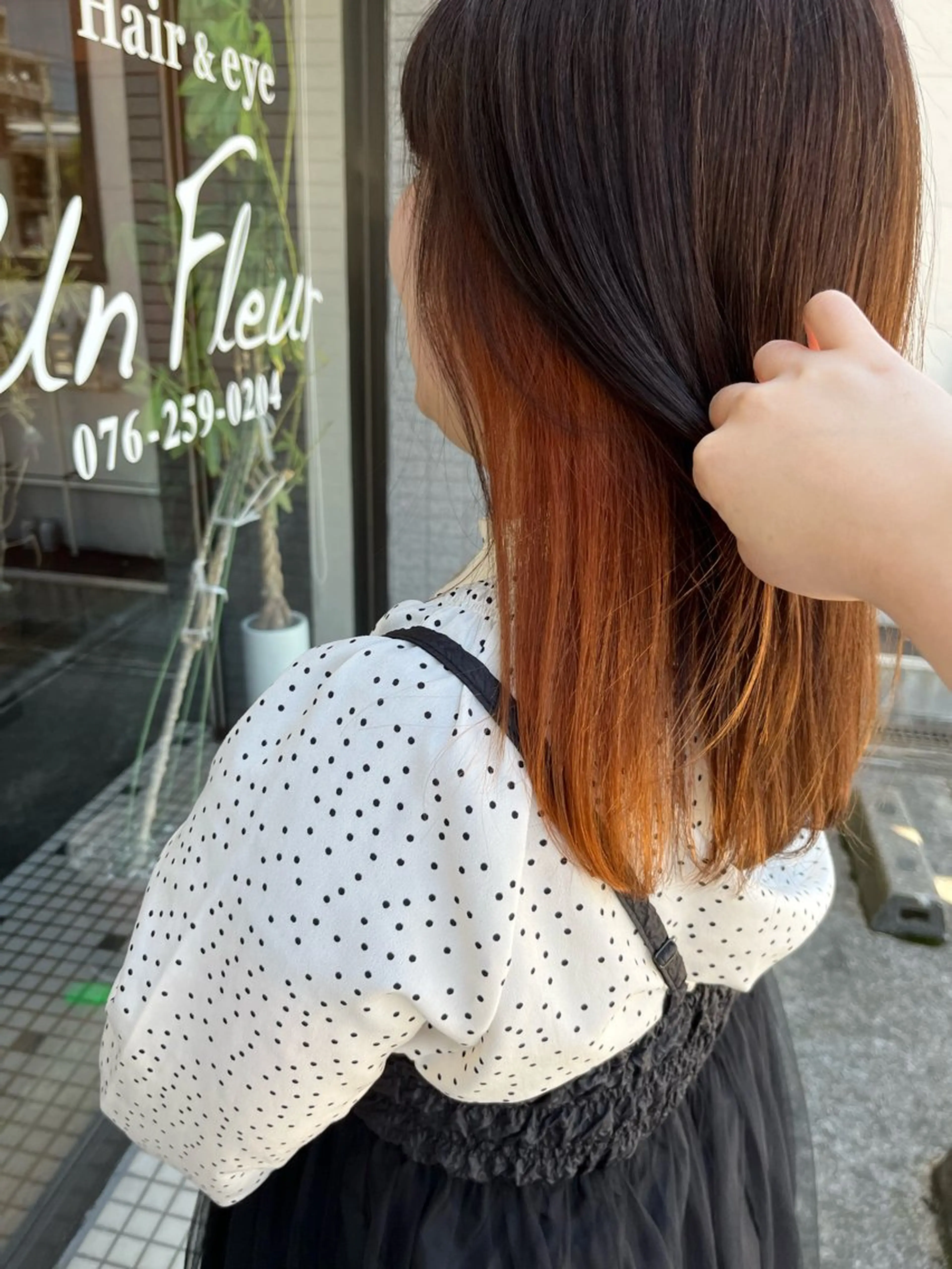 ミディアム ヘアカラー Un Fleur所属・立野 希沙のヘアスタイル