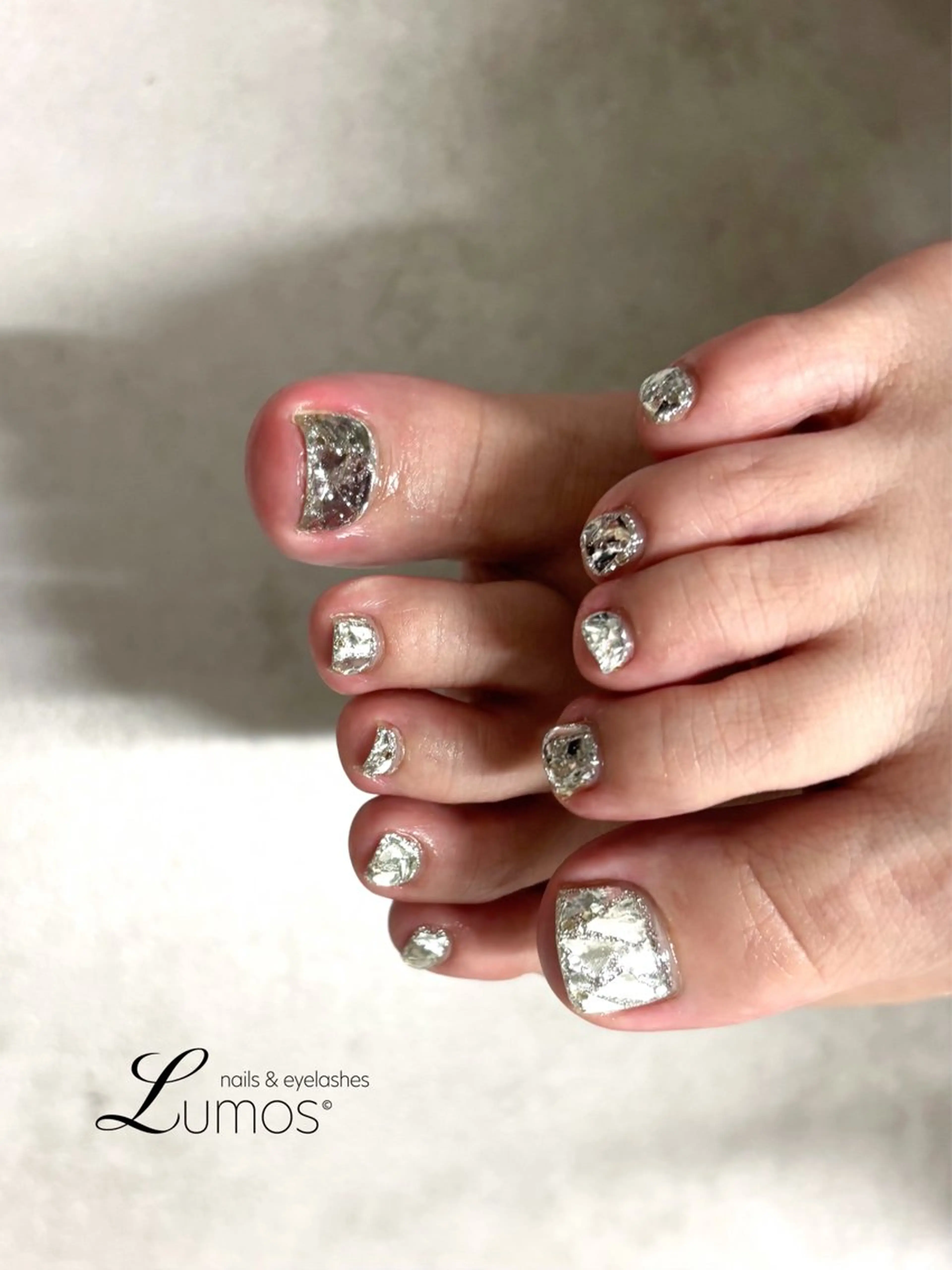フットガラスワンカラー🪞💅オフなしの写真
