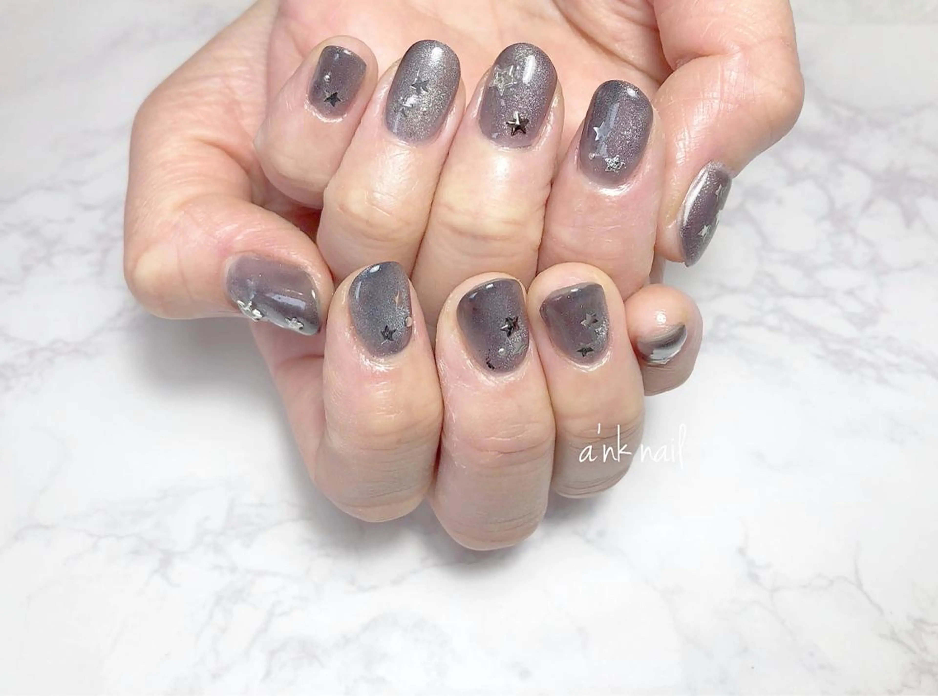 ネイル キラキラネイル マグネットネイル Sawamoto Akinaのネイルデザイン