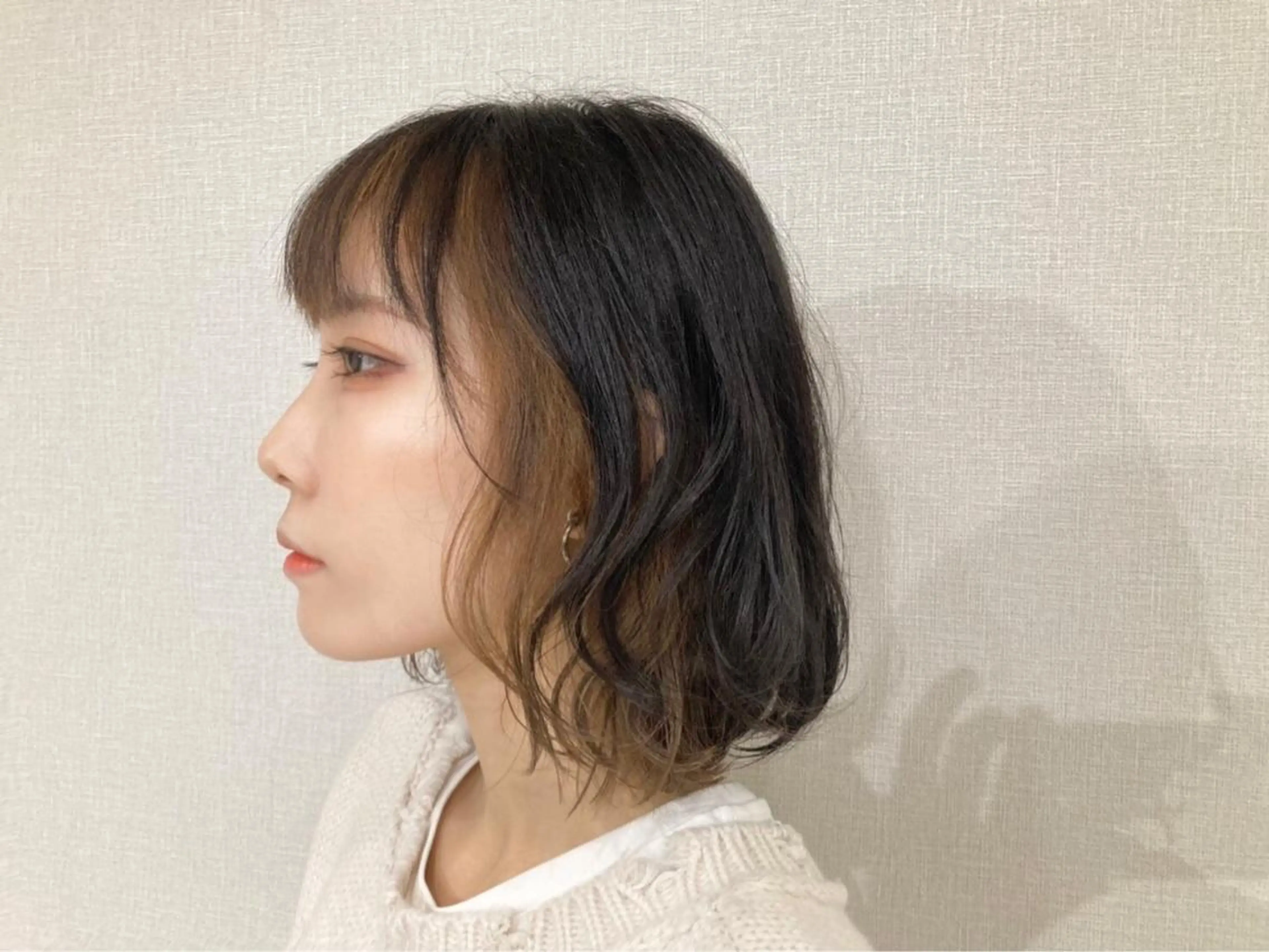 ミディアム カット ヘアカラー Claire 【クレール】所属・中野 幹也のヘアスタイル