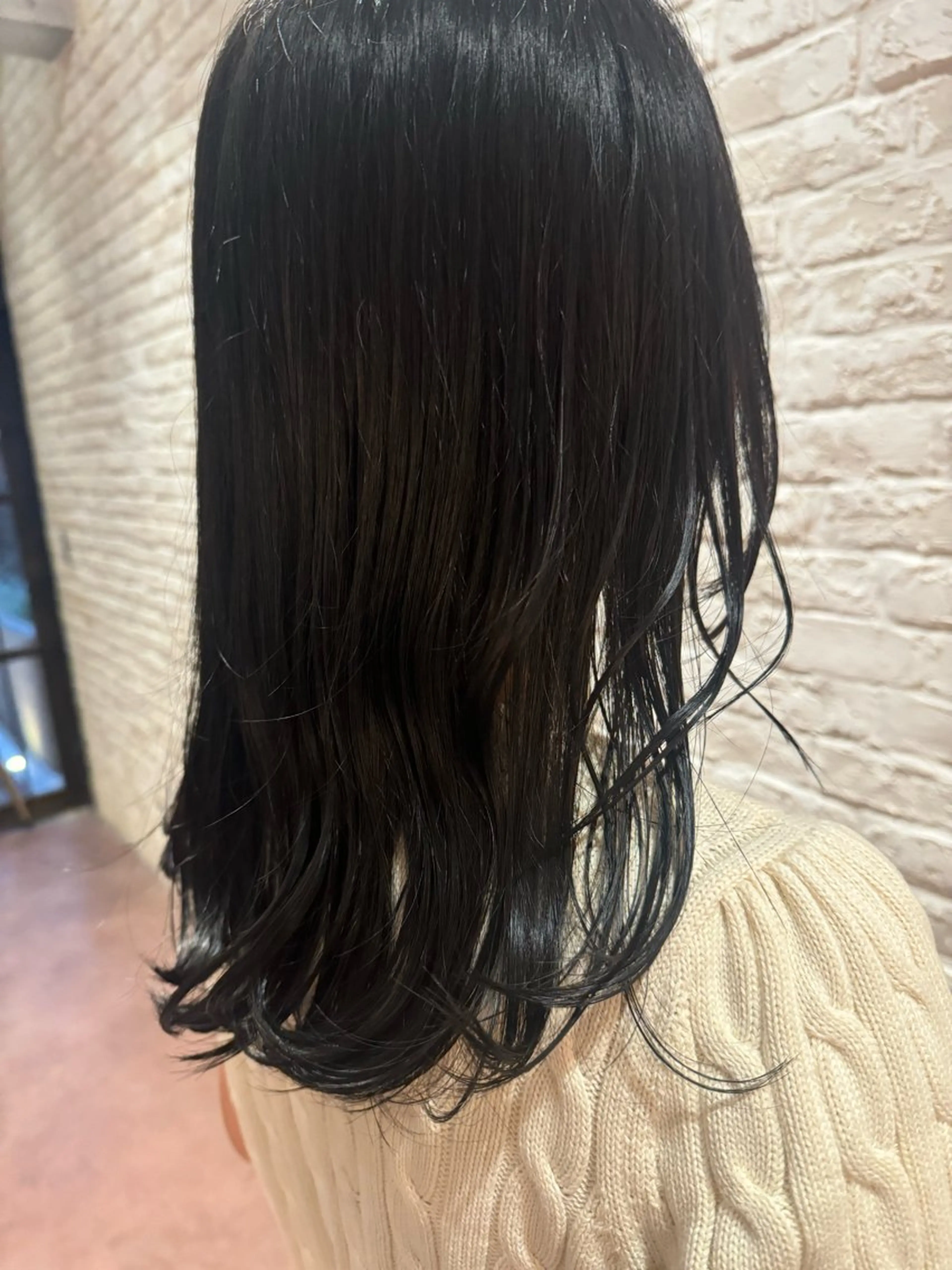 ロング カラー 顔周りカット レイヤーカット 野口 菜緒のヘアスタイル