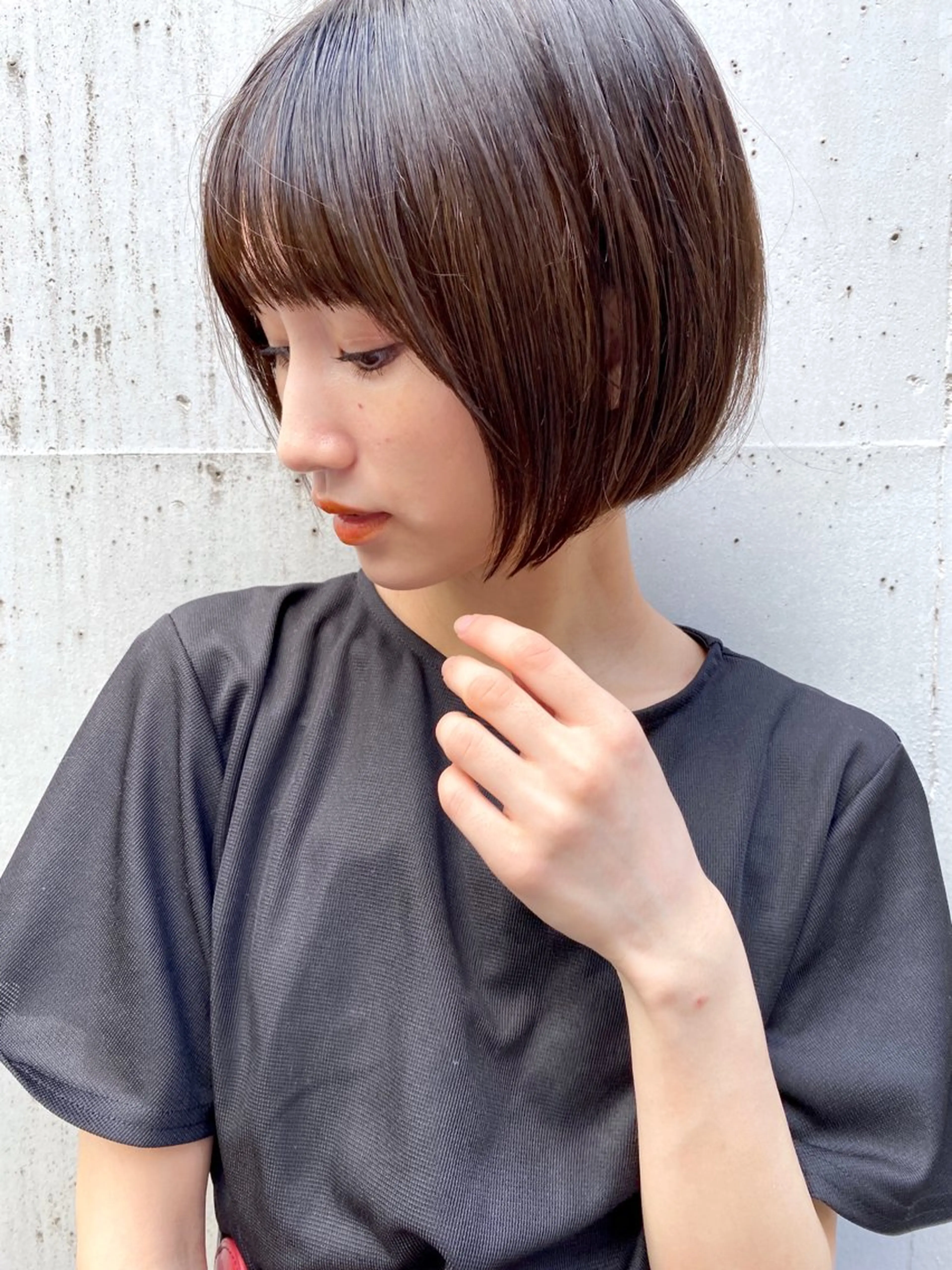 ショート カラー パーマ ヘアアレンジ レイヤー/ 透明感カラー/マドカのヘアスタイル